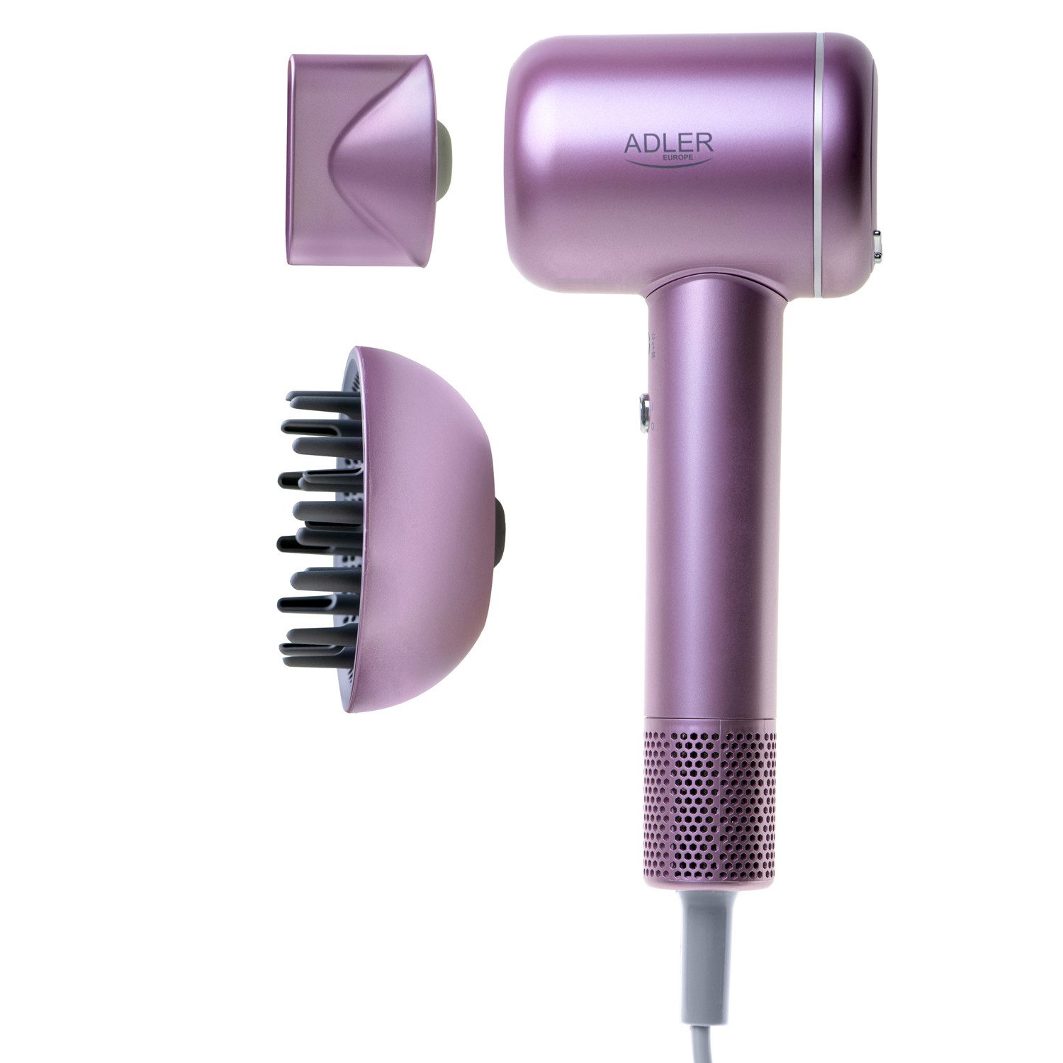 Adler Ionic-Haartrockner Adler AD 2270 SUPERSPEED Ionen Haartrockner pink Diffusor LED-Display