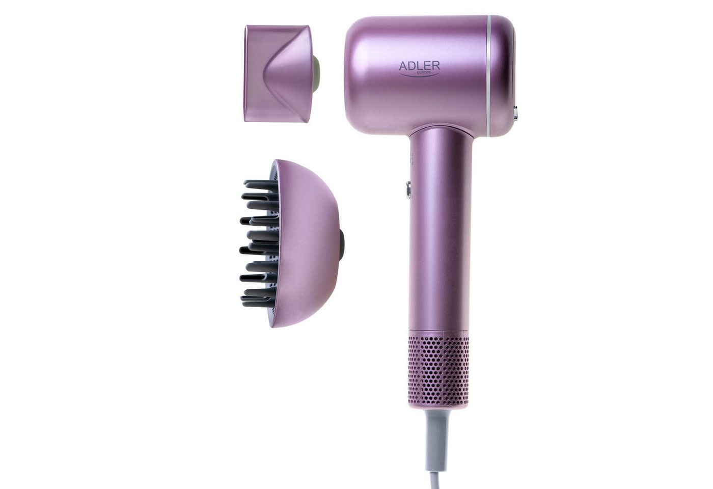 Adler Ionic-Haartrockner Adler AD 2270 SUPERSPEED Ionen Haartrockner pink Diffusor LED-Display