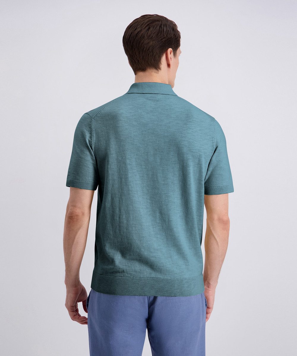 Pierre Cardin Poloshirt Polo Strick Regular Fit, Kurzarm, 3-Knopf-Form