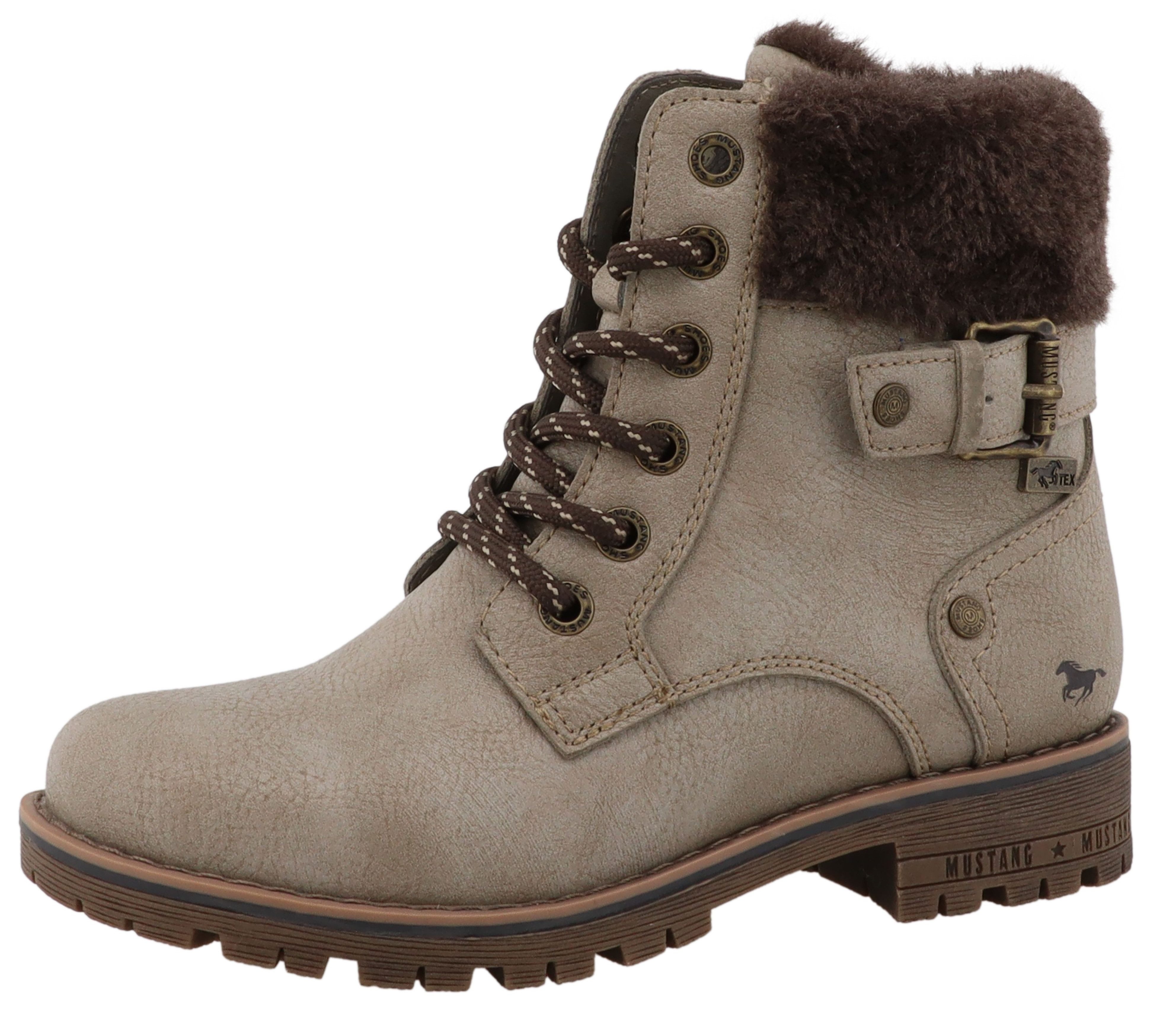 Mustang Shoes Matilde Winterstiefel Oudoorboots, Schnürstiefel mit Warmfutter