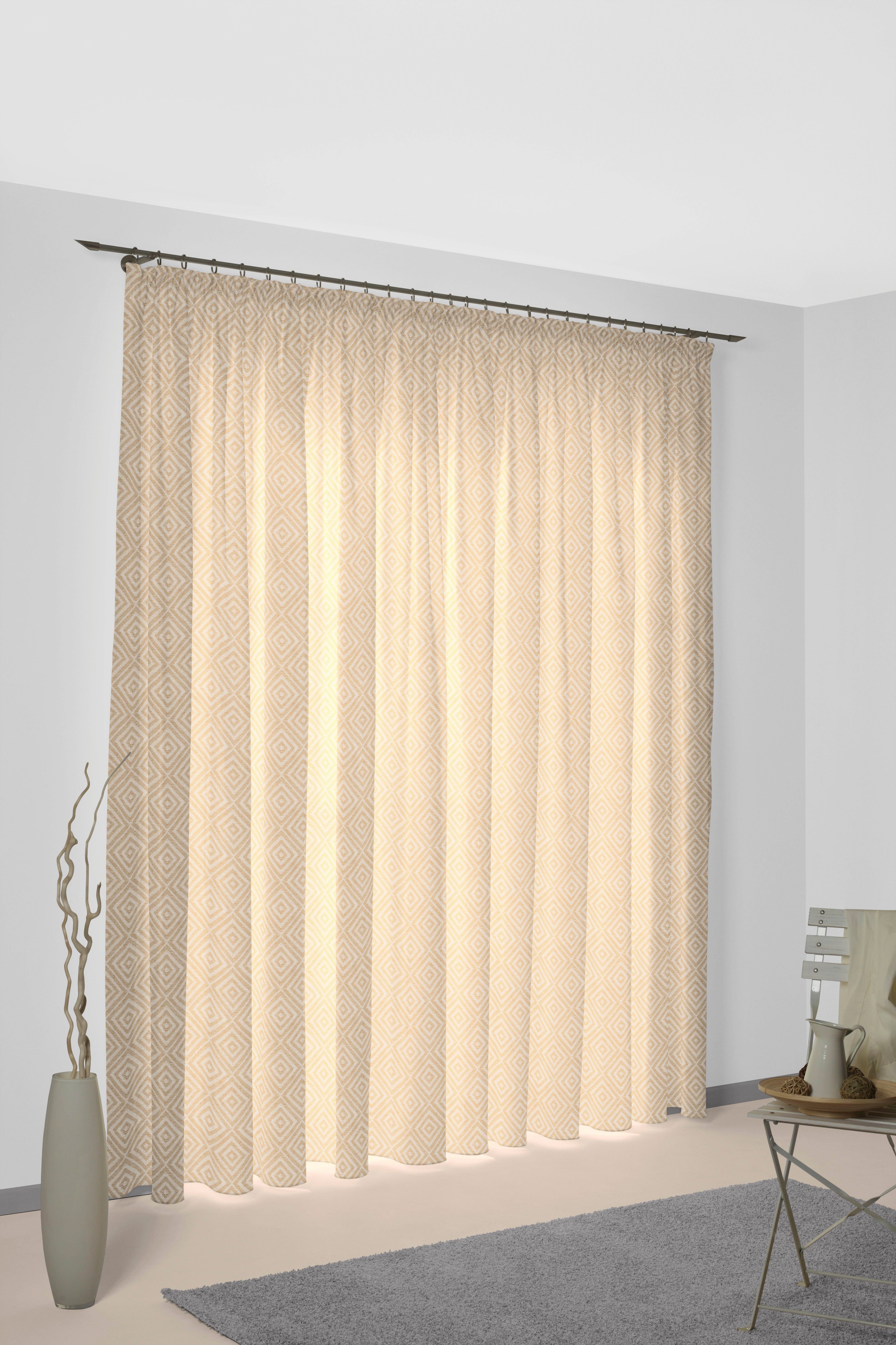 Wirth Vorhang Telfort (1 St), Kräuselband, blickdicht, Jacquard