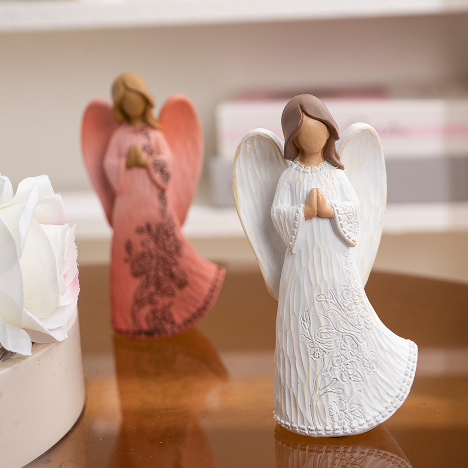 Jumpeak Engelfigur Dekofigur Engel Figur,Home Decor,Blessing Angel Figurine günstig online kaufen