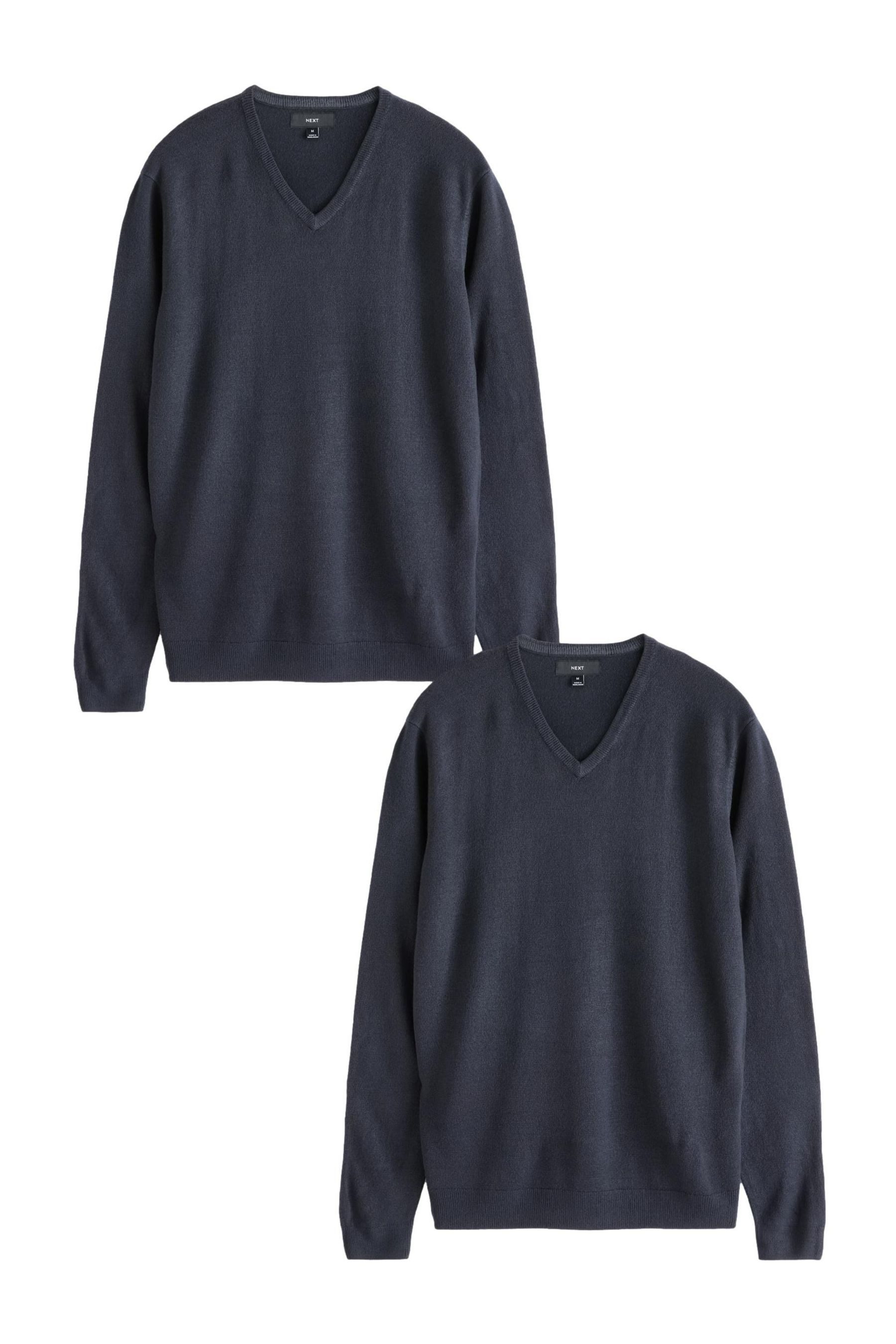 V-Ausschnitt-Pullover 2er-Pack weiche Pullover mit V-Ausschnitt