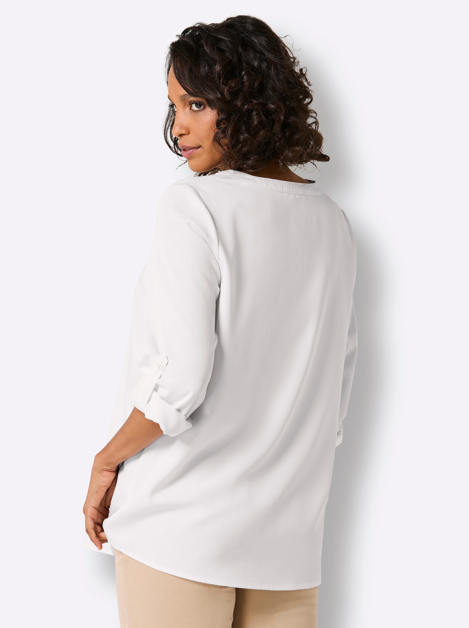 creation L Klassische Bluse Modal-Bluse Langarm