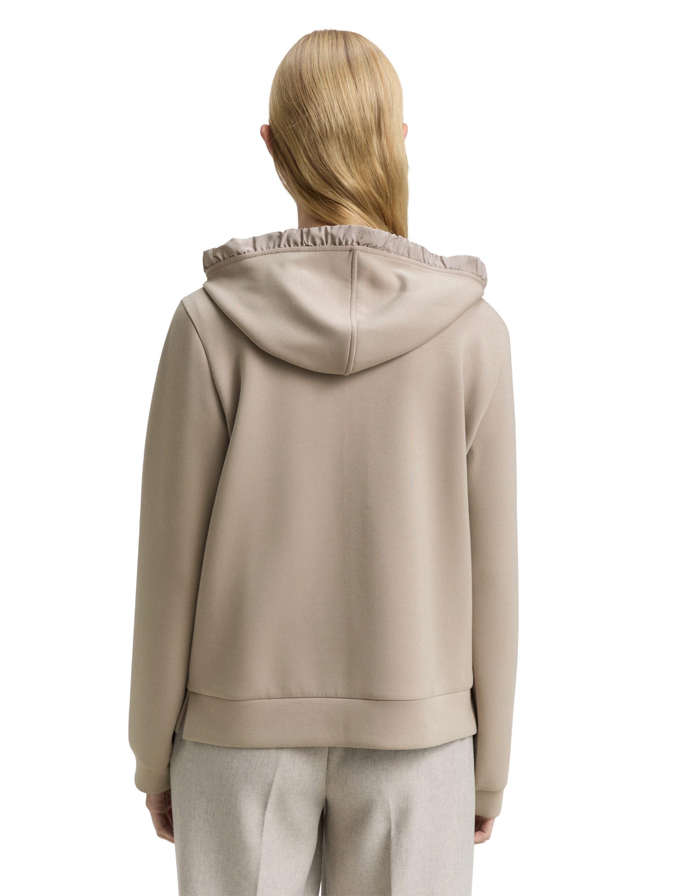 TOM TAILOR Kapuzensweatjacke mit Viskose und günstig online kaufen