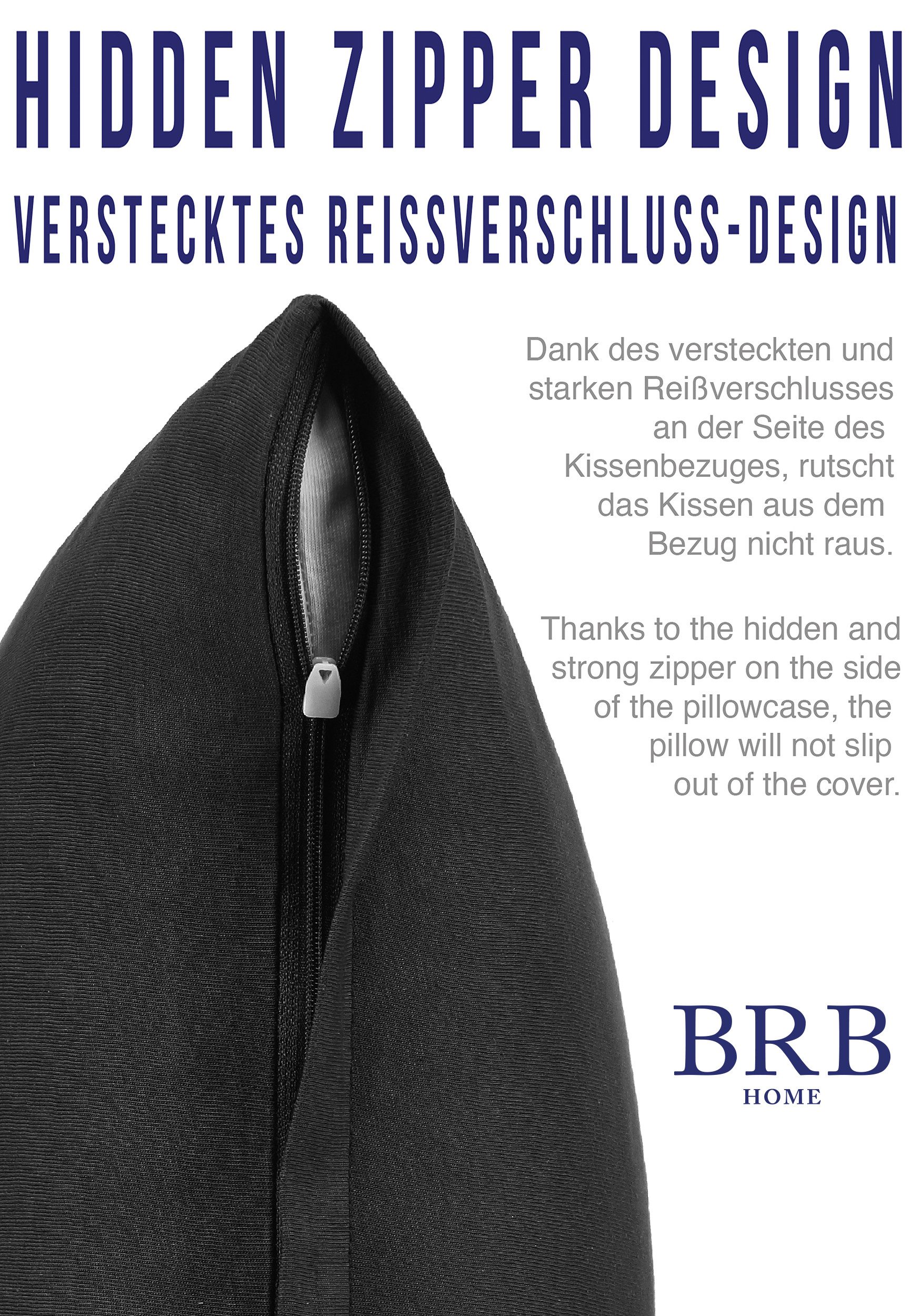 BRB HOME Kissenbezüge Kissenhülle Kopfissenbezug Couchkissen günstig online kaufen
