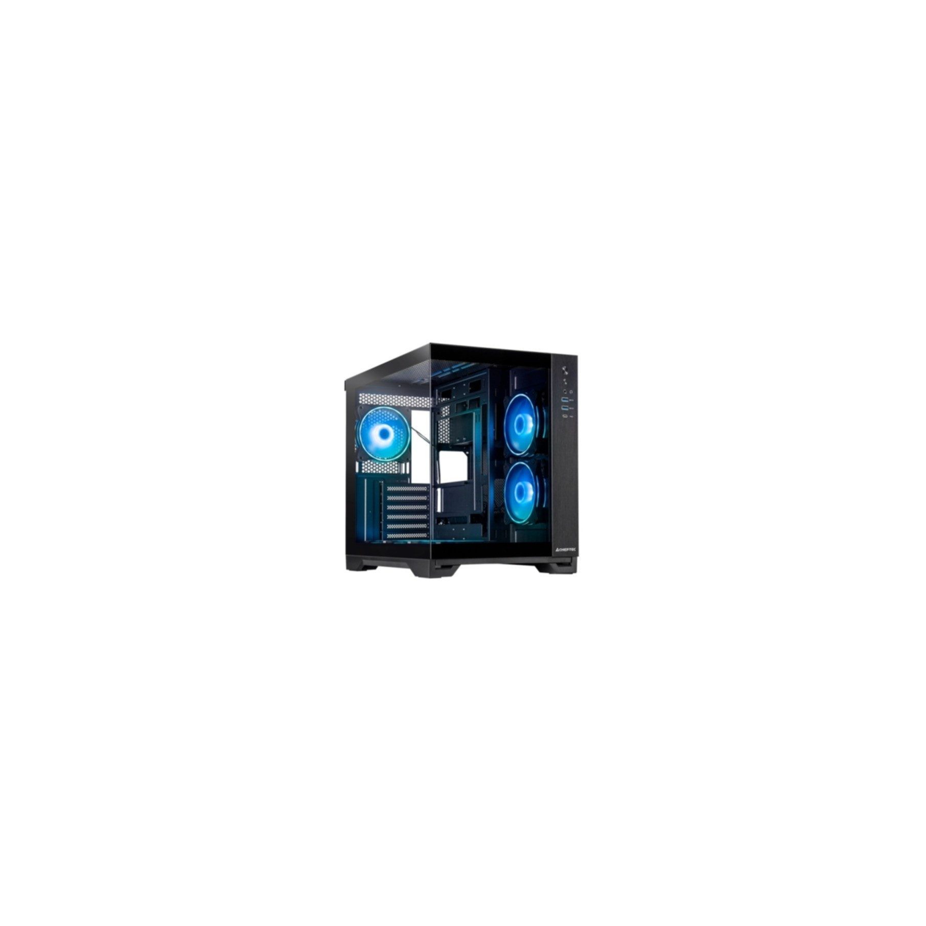 PC-Gehäuse Visio GM-30B-TG-OP schwarz Tempered Glass x 2