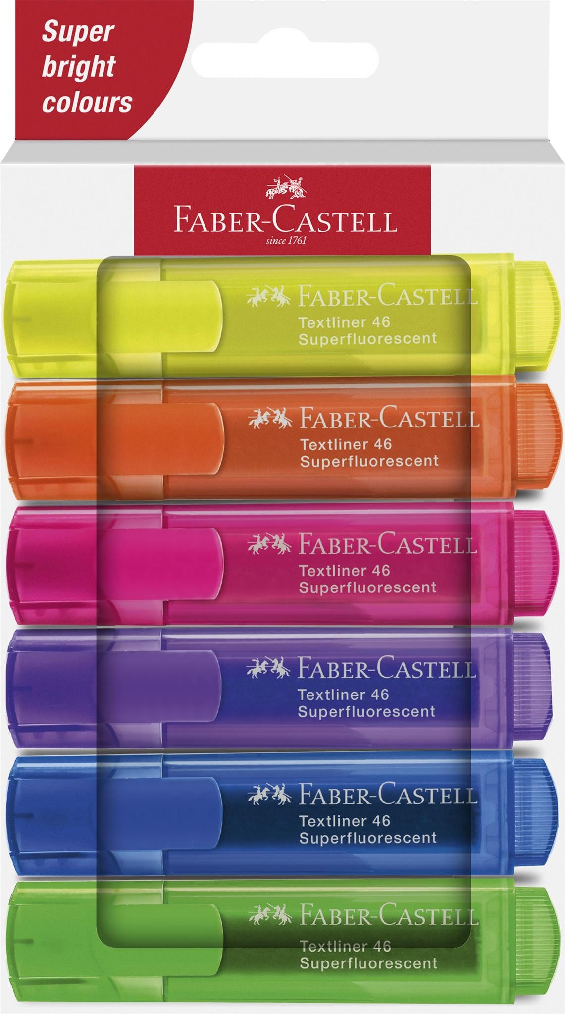 Faber-Castell Marker Faber Castell Textmarker TL 46 1-5 mm Superfluor 6er SondDr