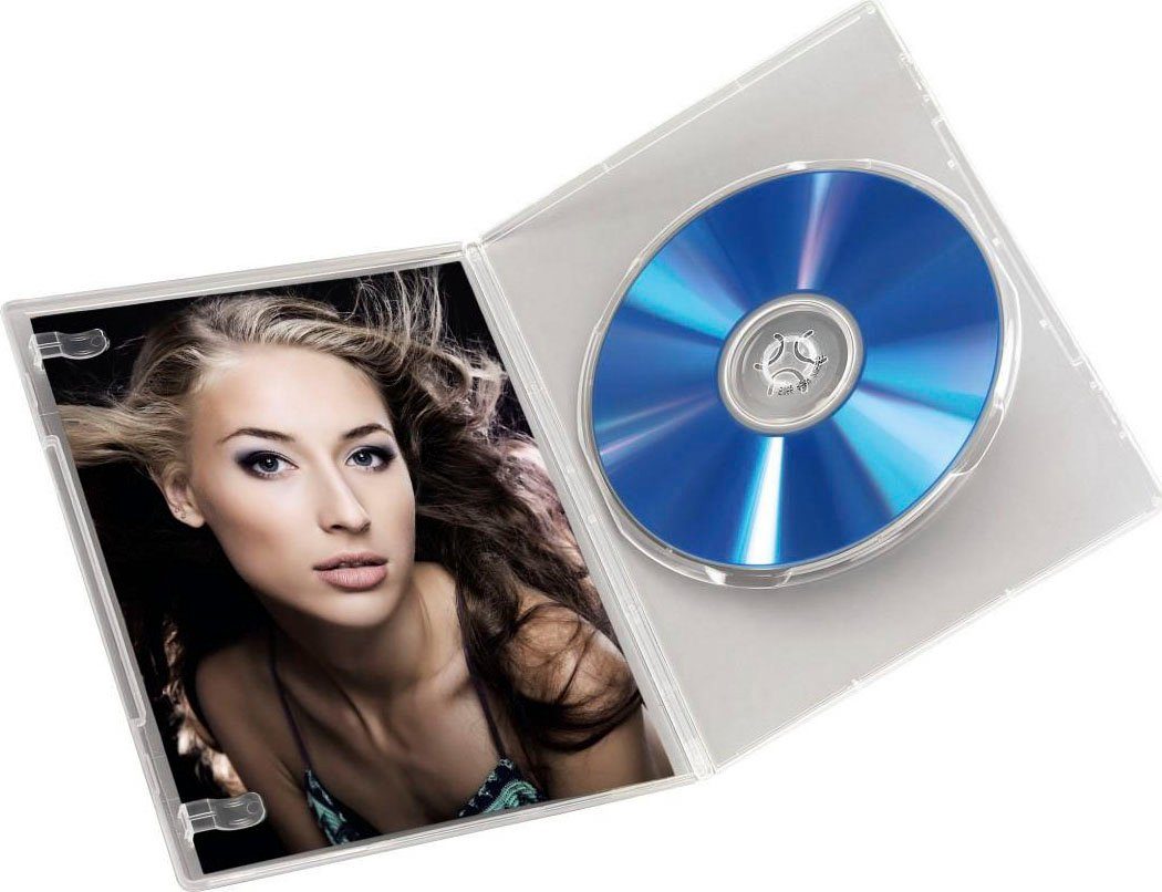 Hama DVD-Hülle DVD-Leerhülle Slim, 10er-Pack, Transparent