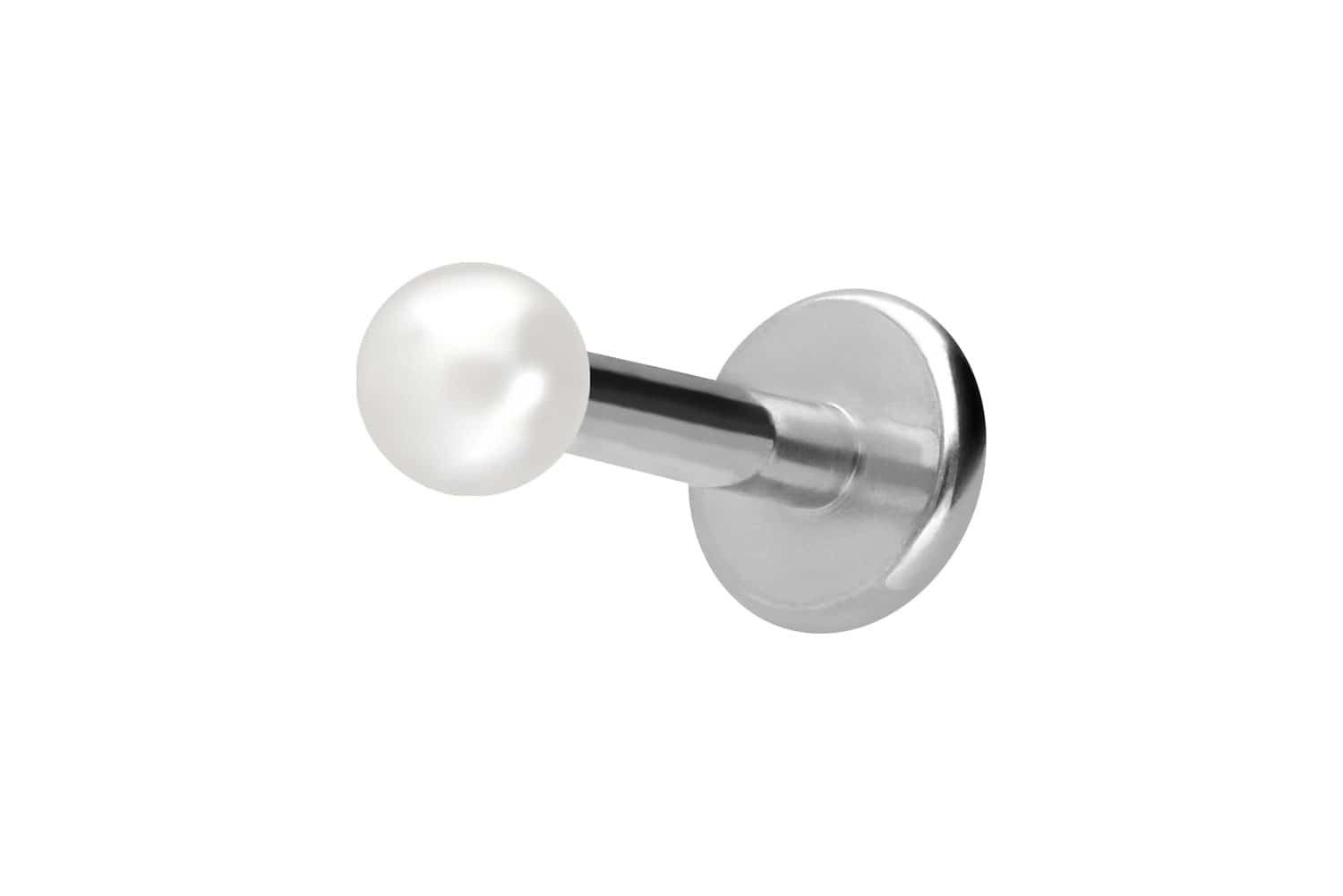 PIERCINGLINE Piercing-Set Titan Labret mit Innengewinde SYNTHETISCHE PERLE günstig online kaufen