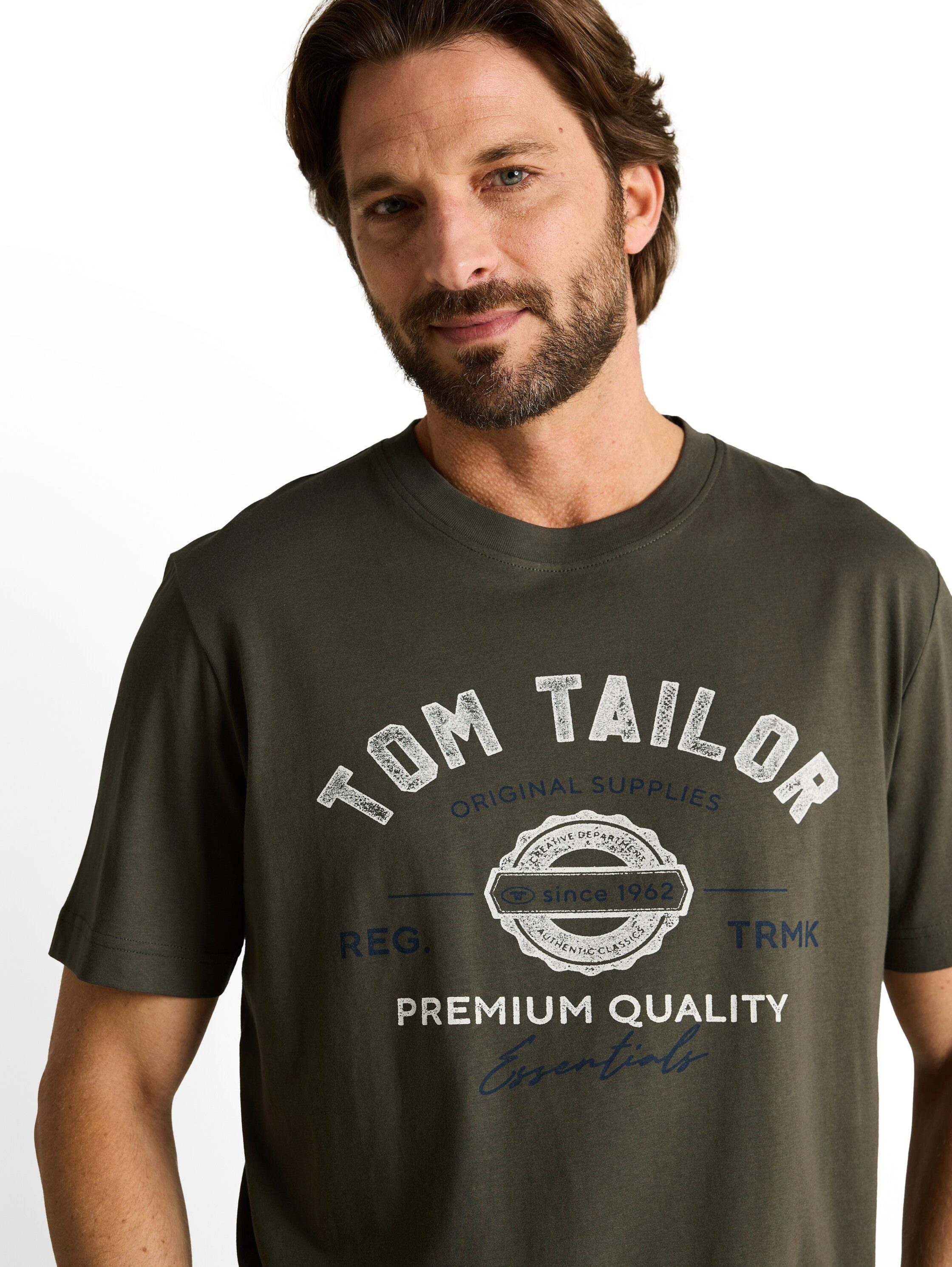 TOM TAILOR T-Shirt mit großem Logofrontprint