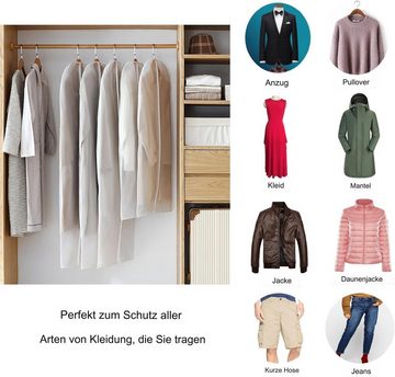 HIBNOPN Kleidersack Kleidersack Anzug 6 Stück, Transparent 60x100 cm für Anzüge Kleider (6 St)