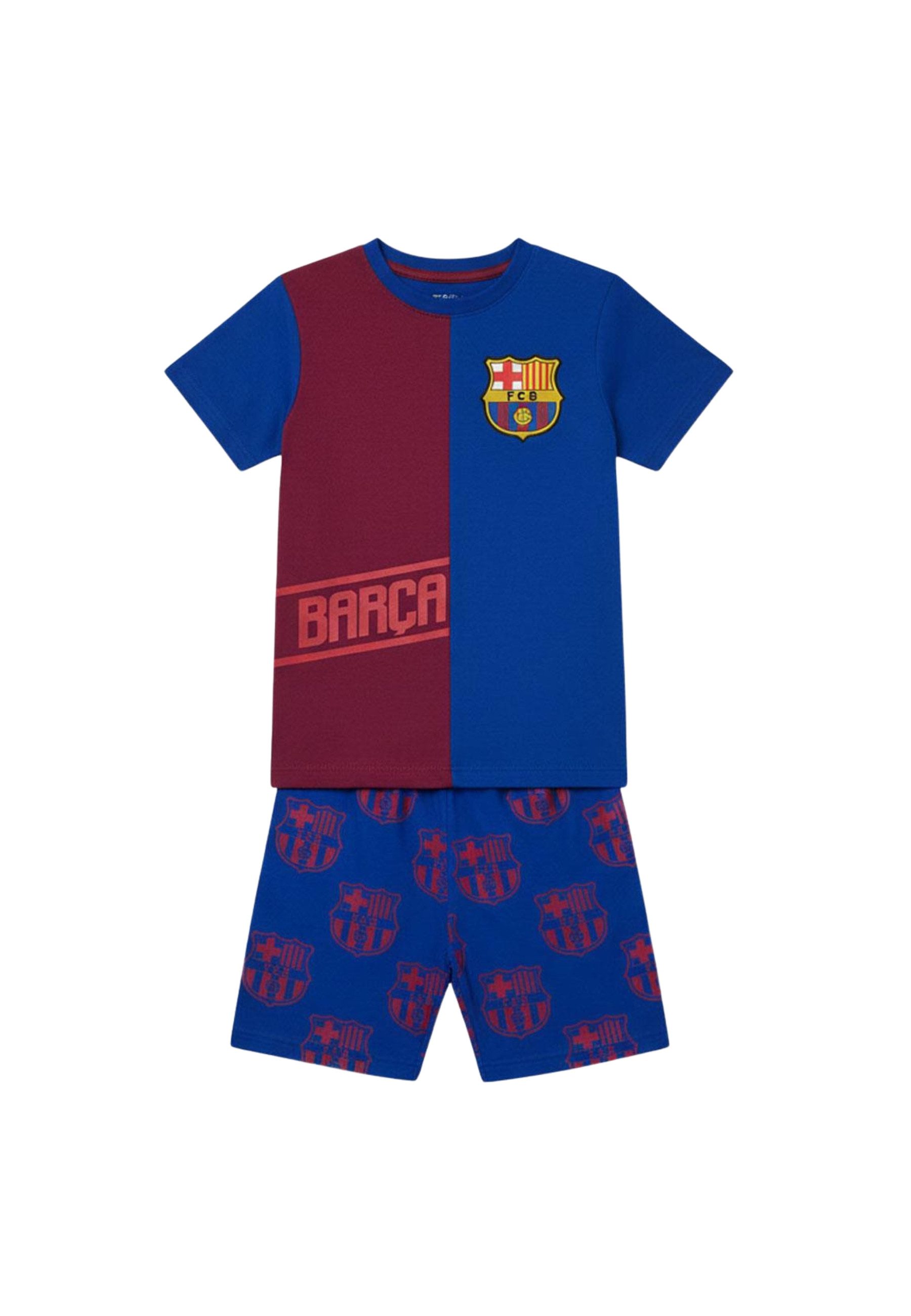 Disney Schlafanzug Short Pajamas Single Jersey FC Barcelona (Set)