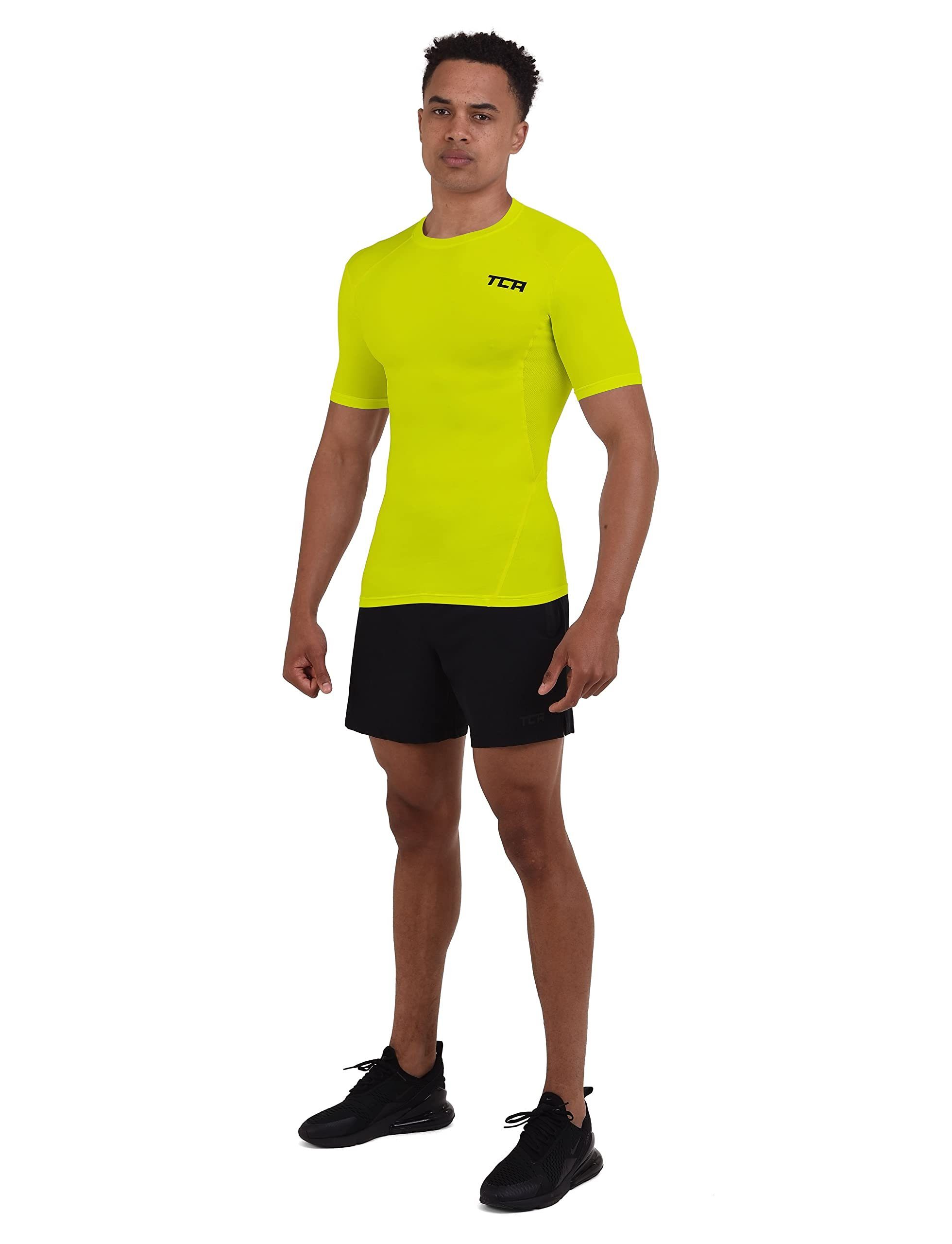 elastisch TCA - Grün HyperFusion TCA Sportshirt, kurzärmlig, Funktionsunterhemd Licht Herren