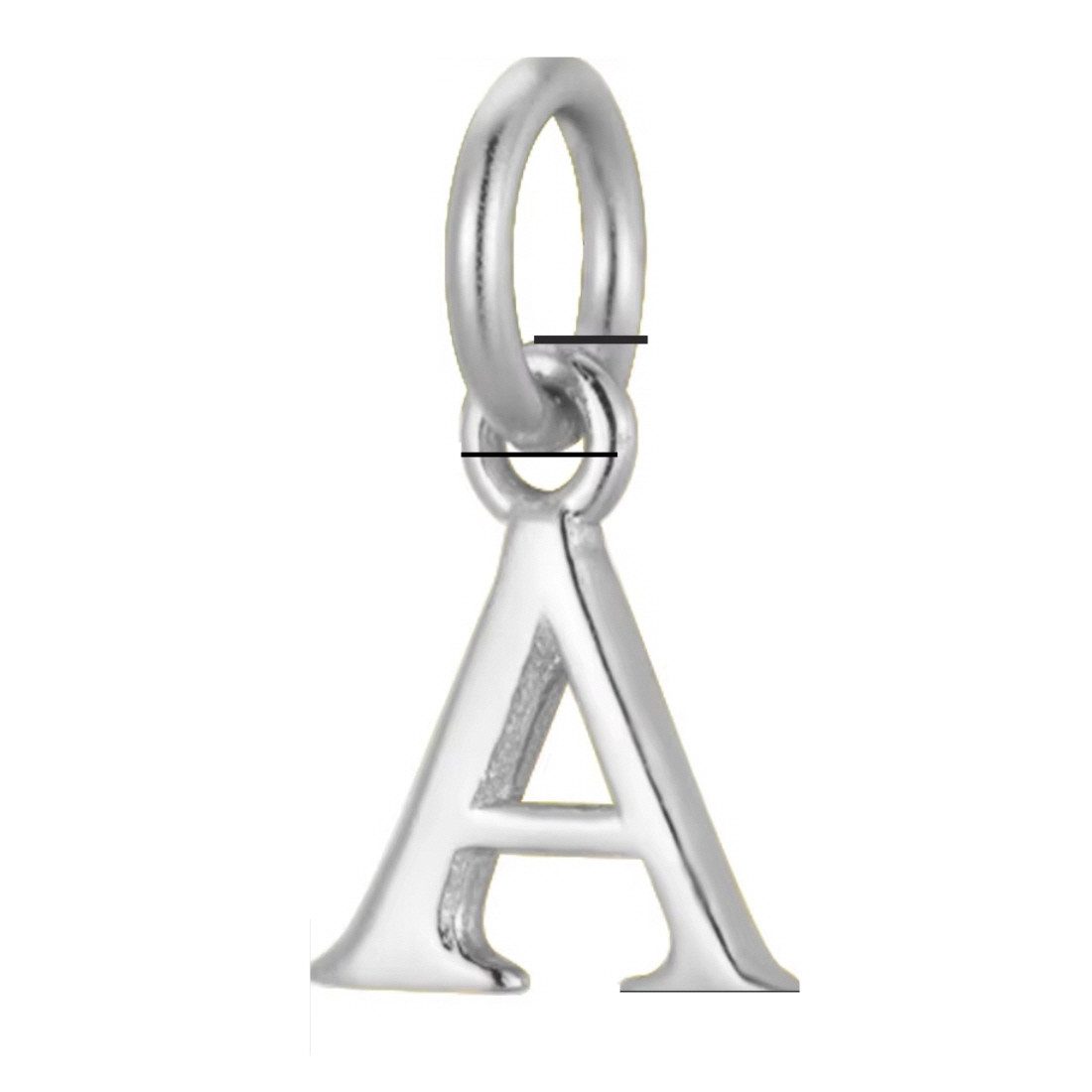 ELLAWIL Buchstabenanhänger Silberkette mit Buchstaben Anhänger Halskette Buchstabe " A " (verschiedene Kettenlängen: ca. 40 cm, ca. 45 cm, ca. 50 cm, ca. 45 cm + 5 cm verlängerbar, Sterlingsilber 925, GESCHENKIDEE), inklusive Geschenkschachtel