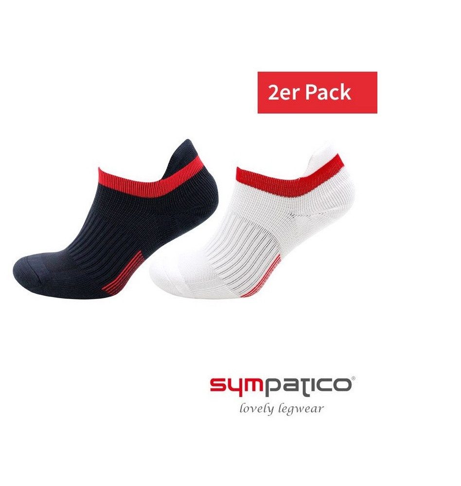 Sympatico Socken Tagessocke Sneaker Ari (gepolsterte Ferse und Spitze) marineblau/weiss