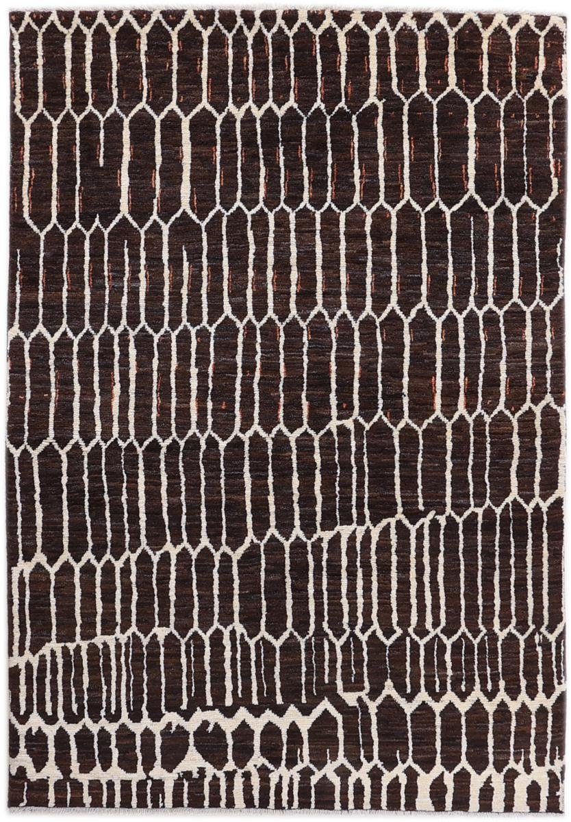 rechteckig, mm Berber Design 142x205 Höhe: 20 Trading, Moderner Orientteppich Nain Handgeknüpfter Orientteppich,