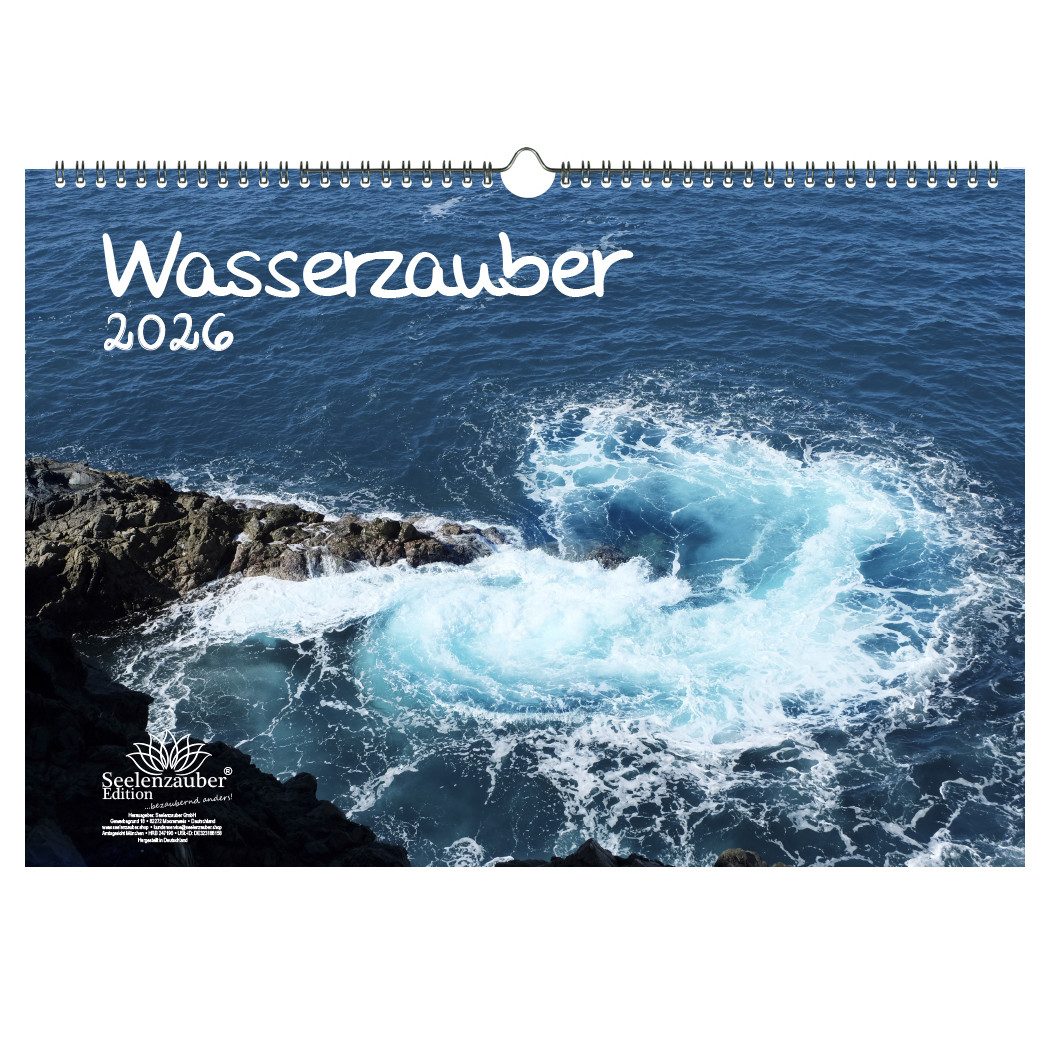 Seelenzauber Wandkalender Wasserzauber DIN A3 Kalender für 2026 Wasser und Wasserfälle