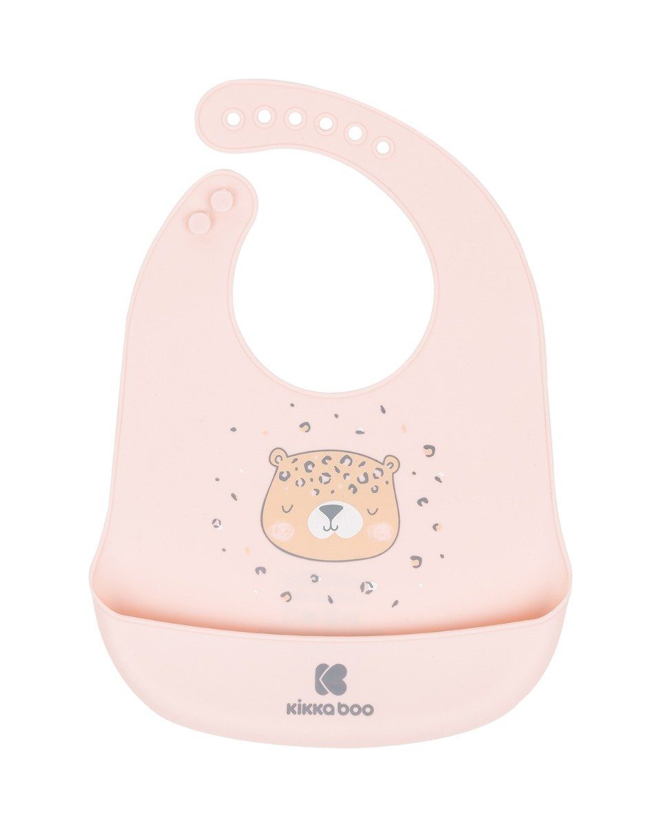 Lätzchen Kikkaboo 4 Krümelschutz, ab rosa Babylatz Savanna Monaten Silikon, (1-St),