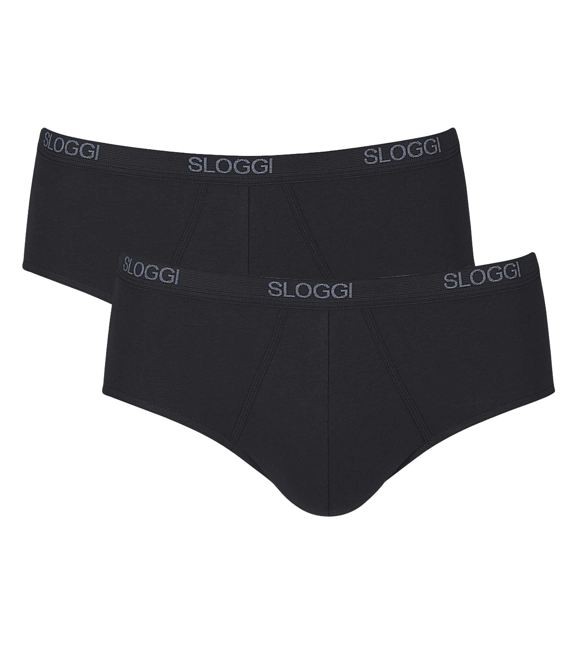 Sloggi Herren Slip 2er Pack - 96% Baumwolle, 4% Elasthan, Bequemer Midi-Schnitt, Maschinenwaschbar