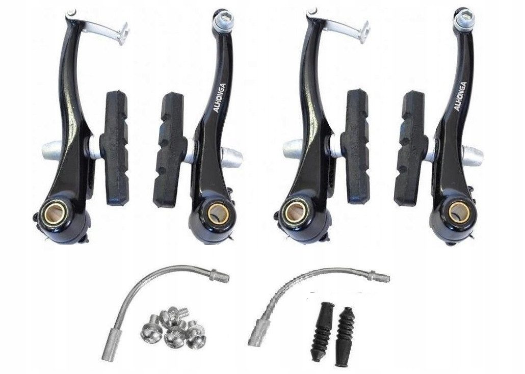 ALHONGA Felgenbremse Bremsensatz V Brake 110 mm schwarz Bremsschuh 60 mm