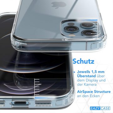 EAZY CASE Handyhülle Crystal Case für Apple iPhone 12 / iPhone 12 Pro 6,1 Zoll, Schutzhülle Kameraschutz Silikonhülle Transparent Handyhülle Slimcover