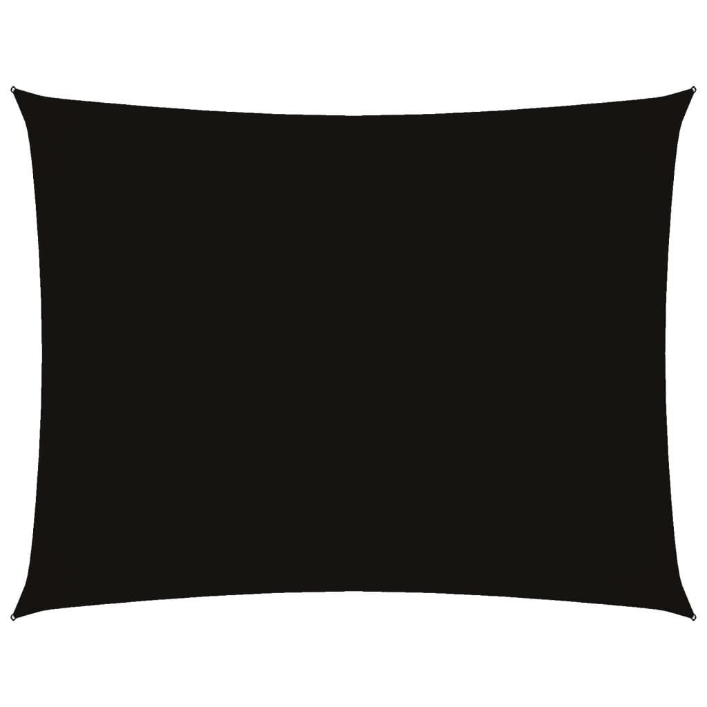 vidaXL Sonnensegel Sonnensegel Oxford-Gewebe Rechteckig 4x6 m Schwarz, (1-tlg)