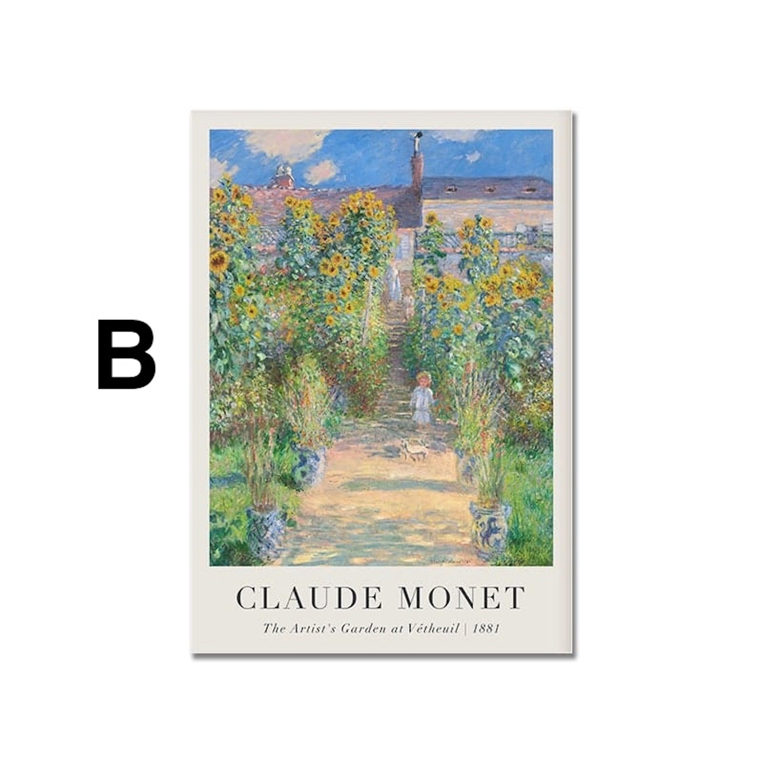 JUSTGOODMOOD Poster Vintage Claude Monet Sommer als Deko Print ohne Rahmen F 10 x 15 cm, F (1 St)