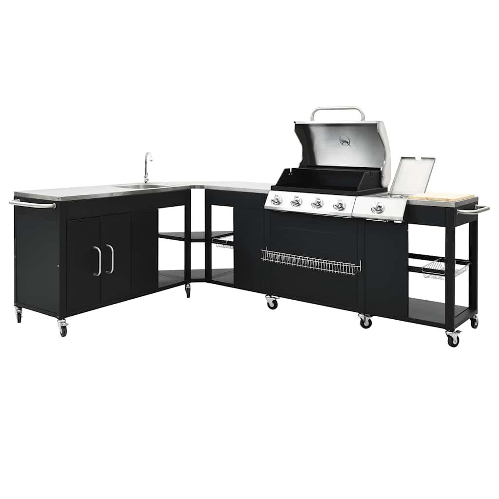 vidaXL Gasgrill, Gasgrill-Set 4+1 HOEK DE & AT Modell