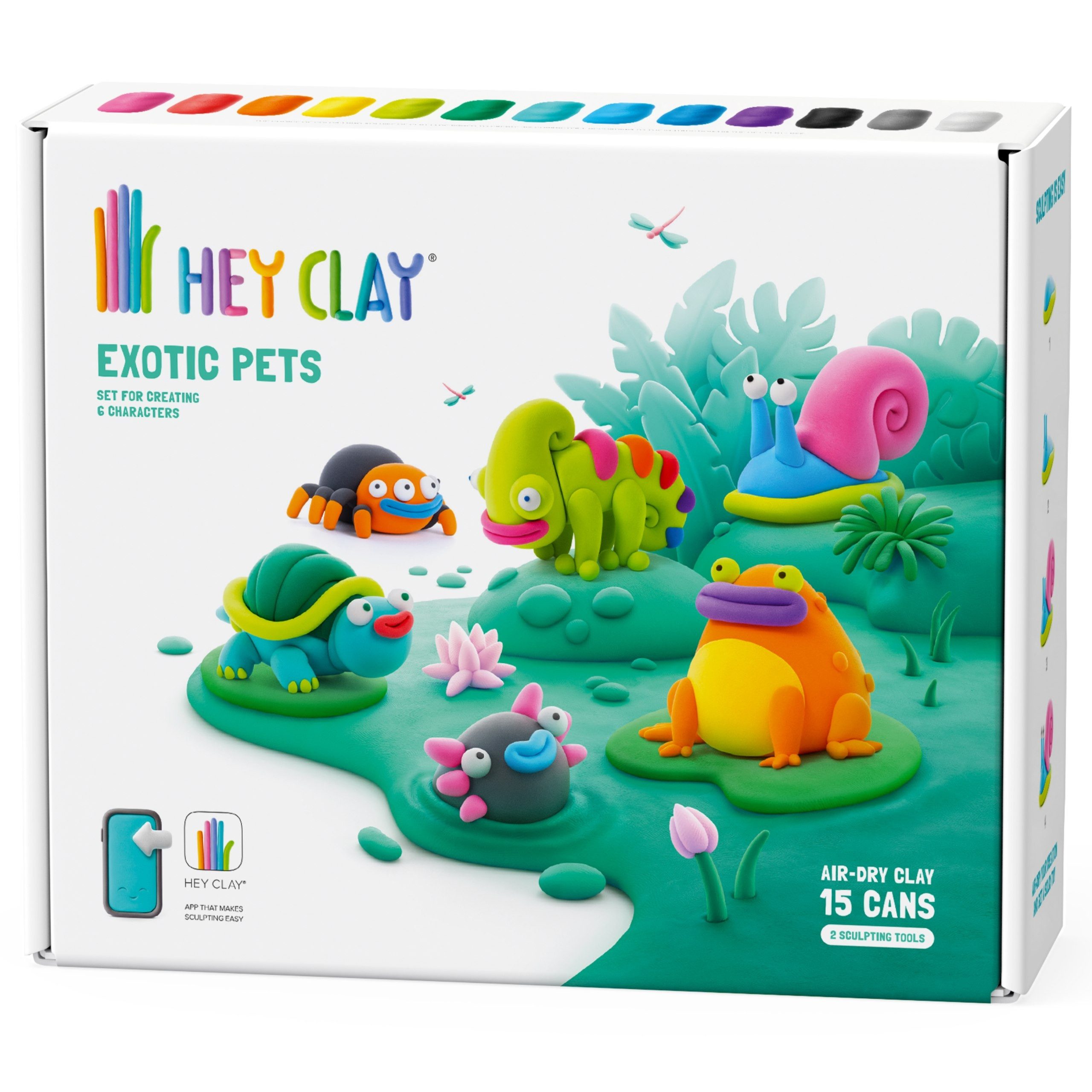 Hey Clay Modelliermasse Hey Clay Exotische Tiere, Spielknete, Modelliermasse 15 Farben