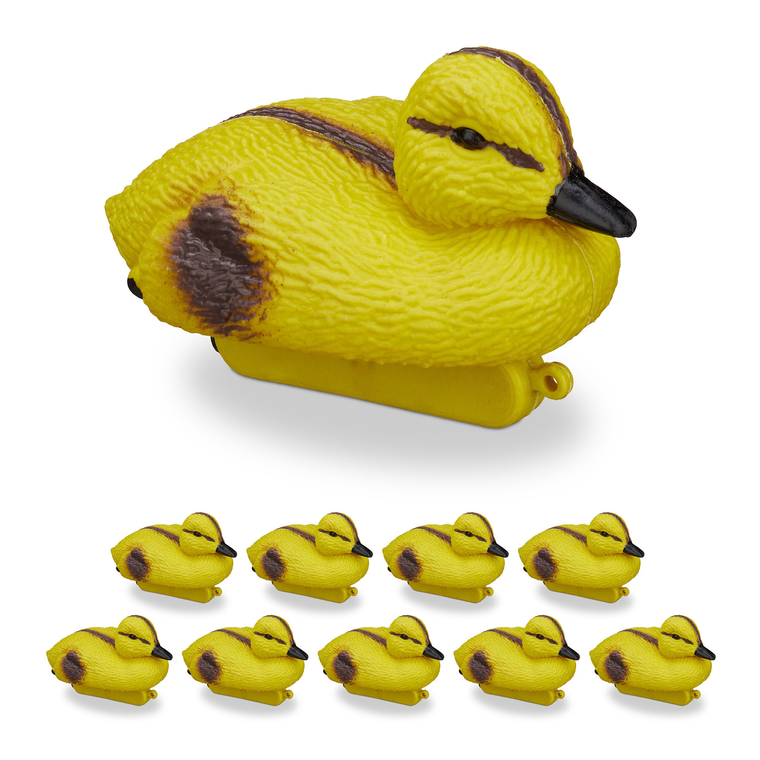 relaxdays Teichfigur Teichente Küken im 10er günstig online kaufen