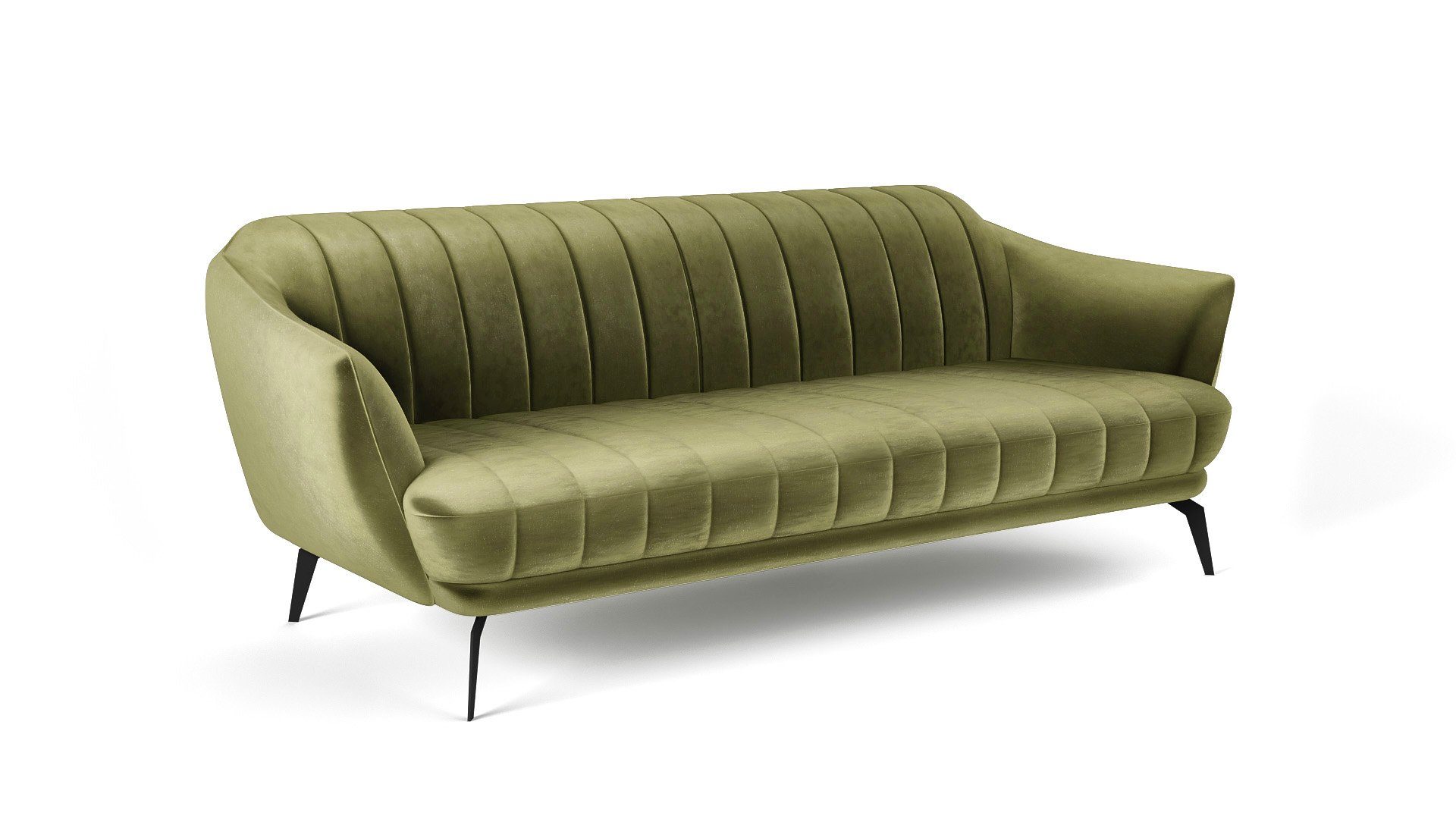 Modernes Grün Siblo Sofa 3 Ausklappbares Sofa 3-Sitzer Sofa Elegantes Sofa - - Dreisitzer Fore - 3-Sitzer