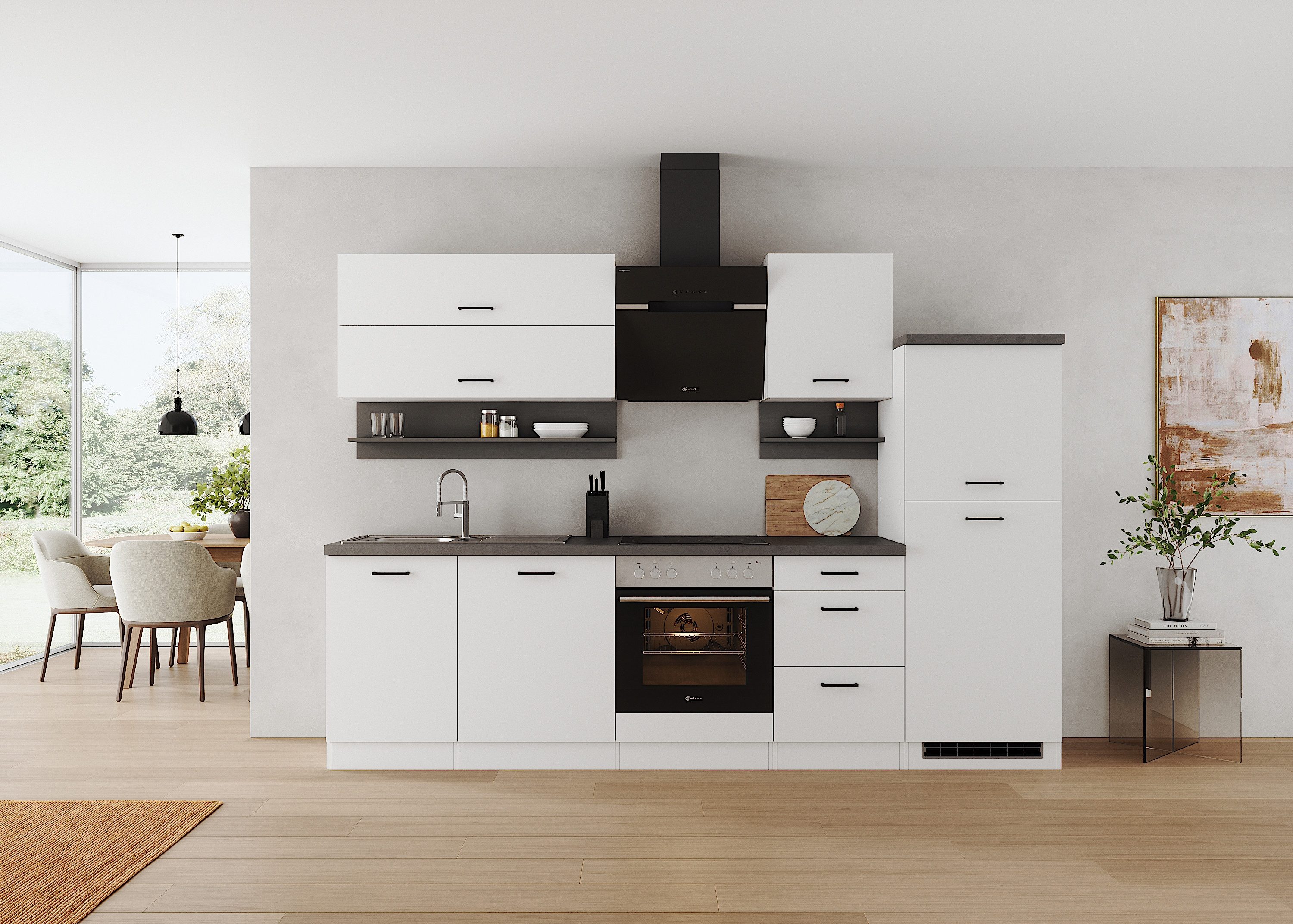 KOCHSTATION Küchenzeile Betty, Breite 280 cm, mit E-Geräten von Bauknecht günstig online kaufen