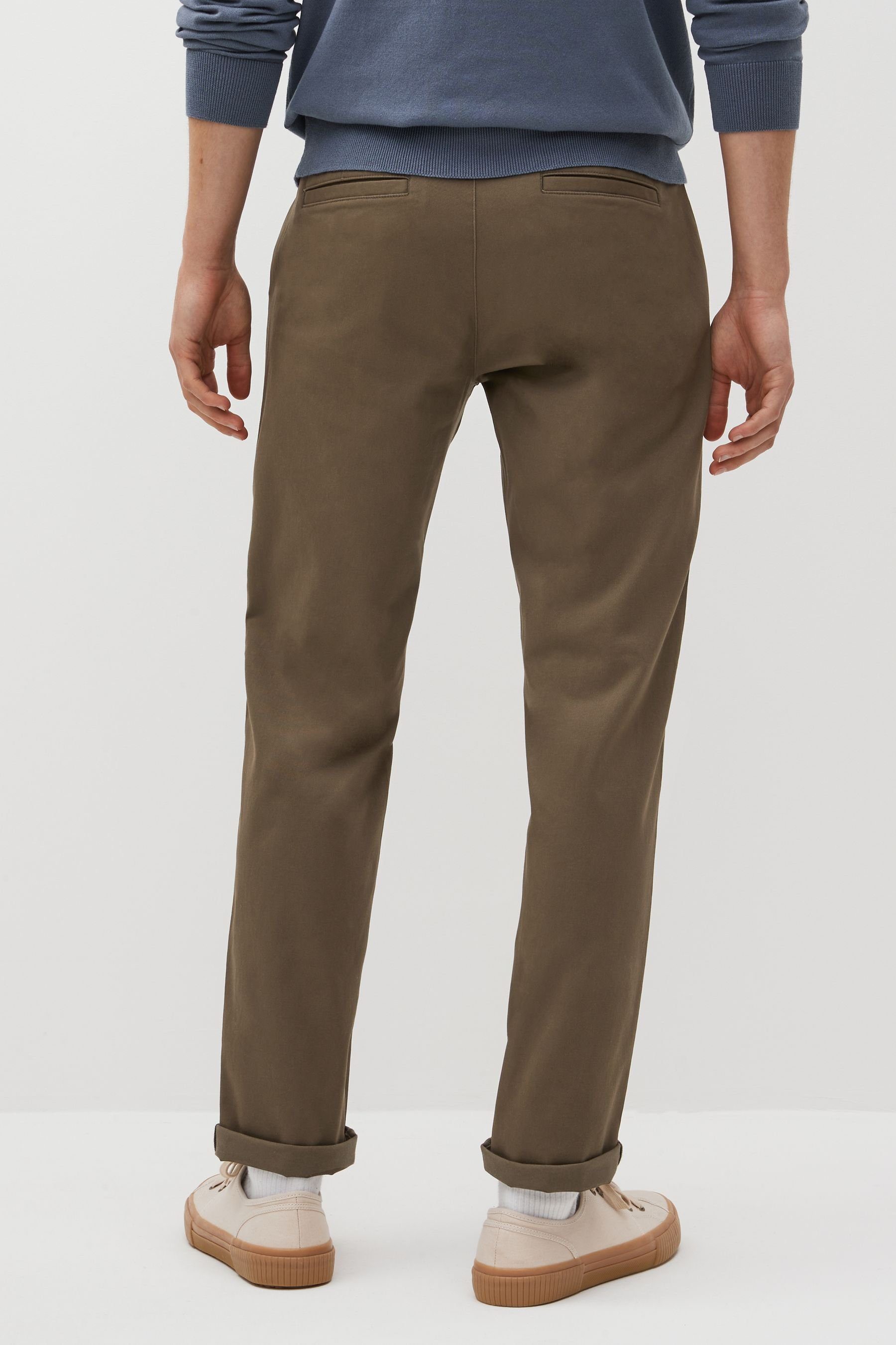 Stretch Next mit Fit (1-tlg) Chinohose Straight Chinohose Mushroom Brown