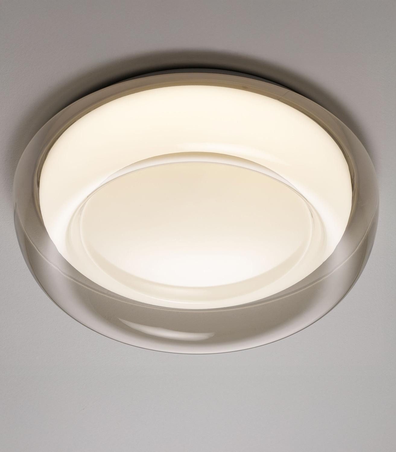 casa NOVA LED Deckenleuchte JEROM, Grau, Kunststoff, Ø 40 x H 10 cm, Anpassung der Farbtemperatur, LED fest integriert, Extra-Warmweiß, Neutralweiß, Tageslichtweiß