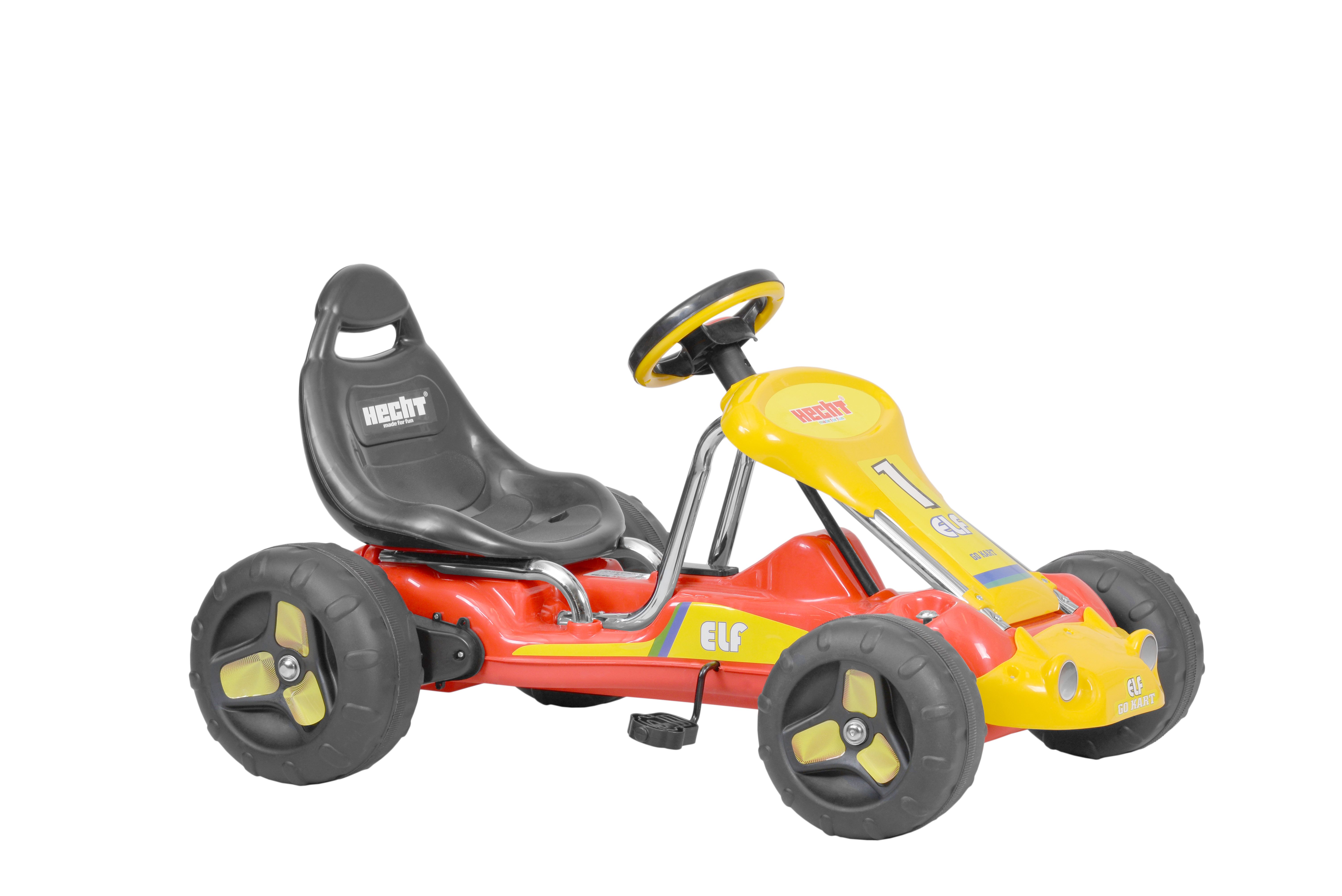 Hecht Go-Kart mit Rücktrittbremse, 30kg Belastbarkeit, Geschlossener Kettenkasten, einfache Montage