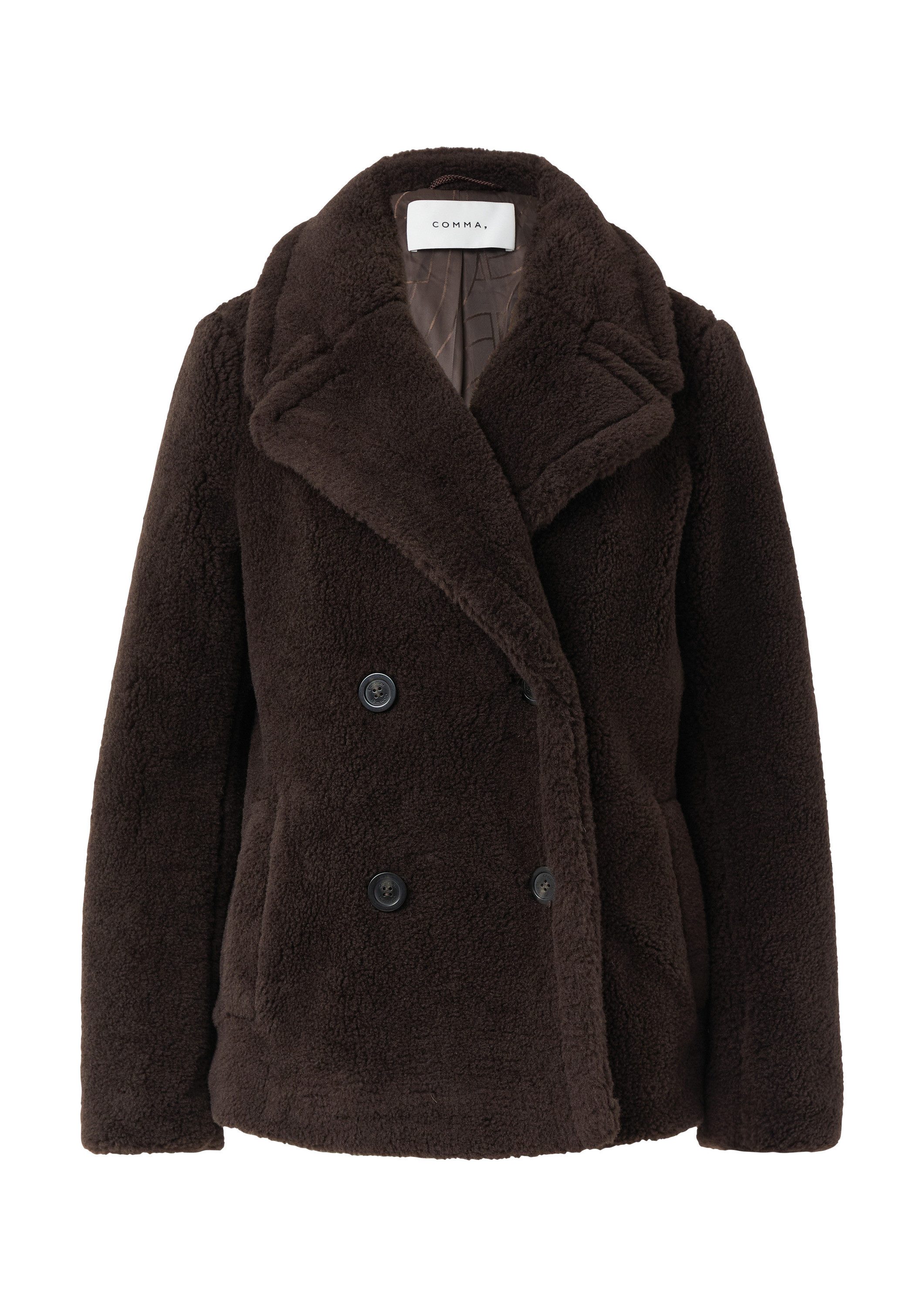 comma Winterjacke Outdoor-Jacke Jacke aus Teddyplüsch günstig online kaufen