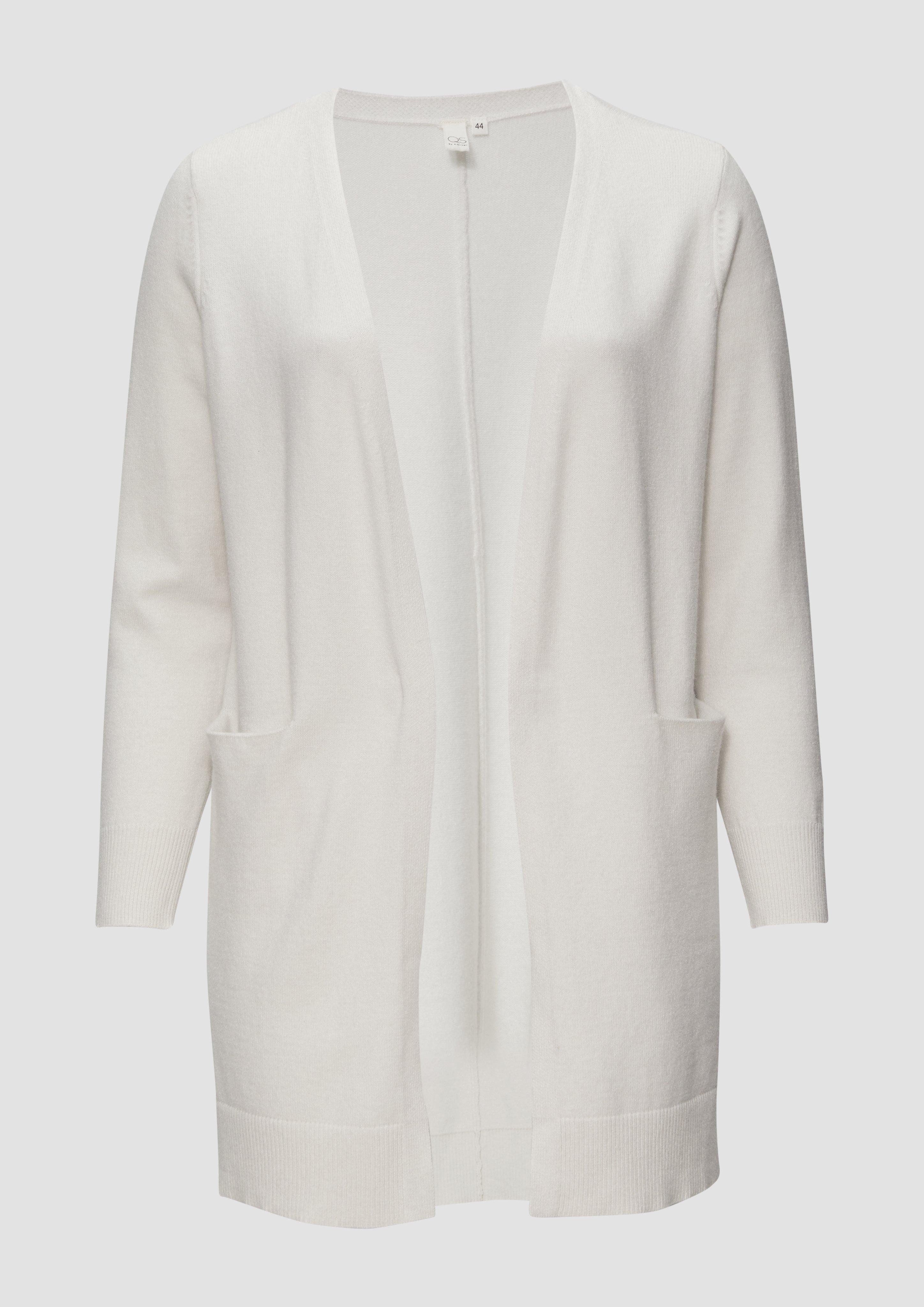 QS Strickjacke Lange Strickjacke aus Viskosemix günstig online kaufen
