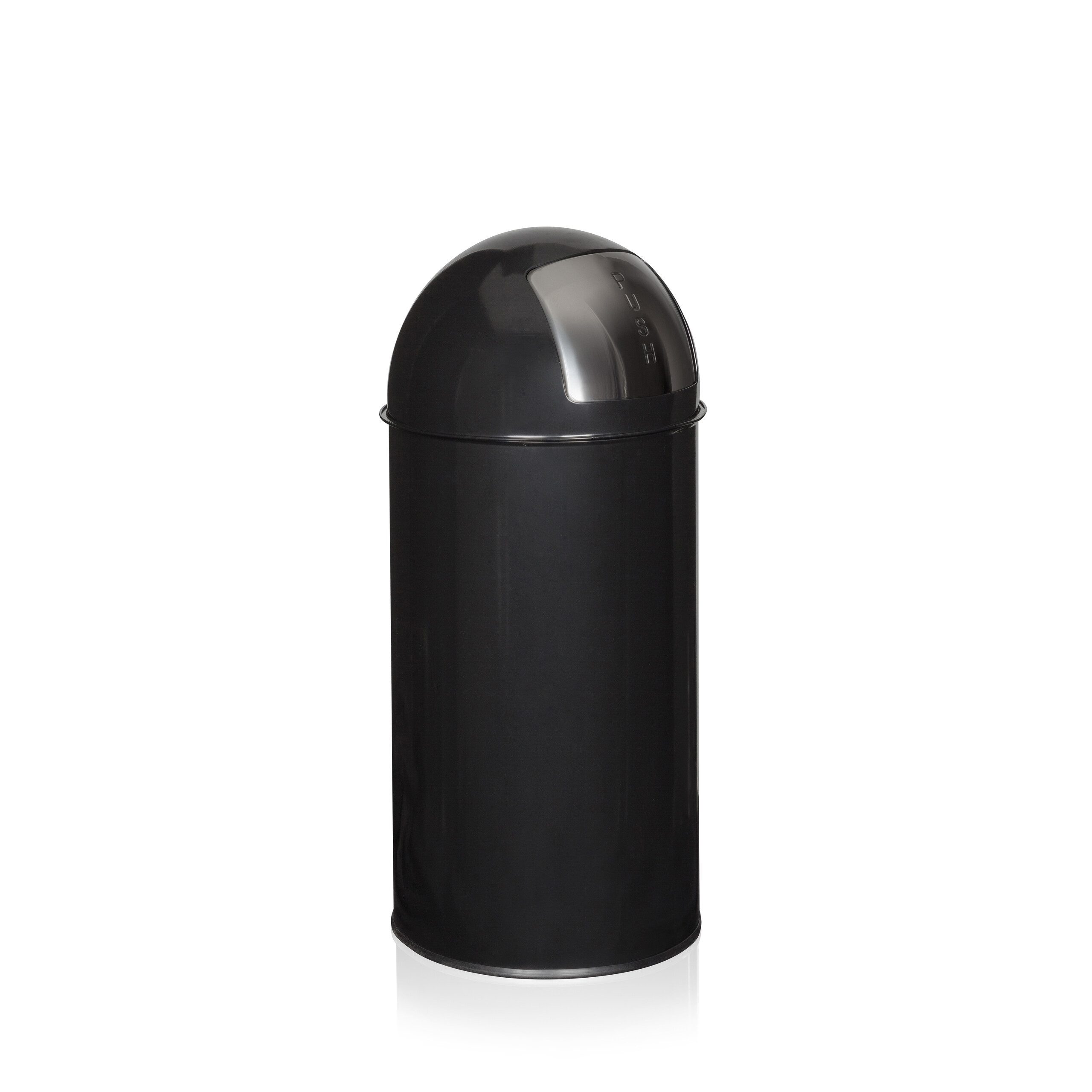 hjh OFFICE Mülleimer PUSH 35L Abfalleimer, 35 Liter, Abfalleimer mit Schwingdeckel, Papierkorb