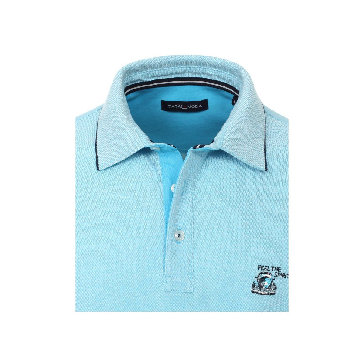 blau Hellblau (1-tlg) regular CASAMODA Poloshirt