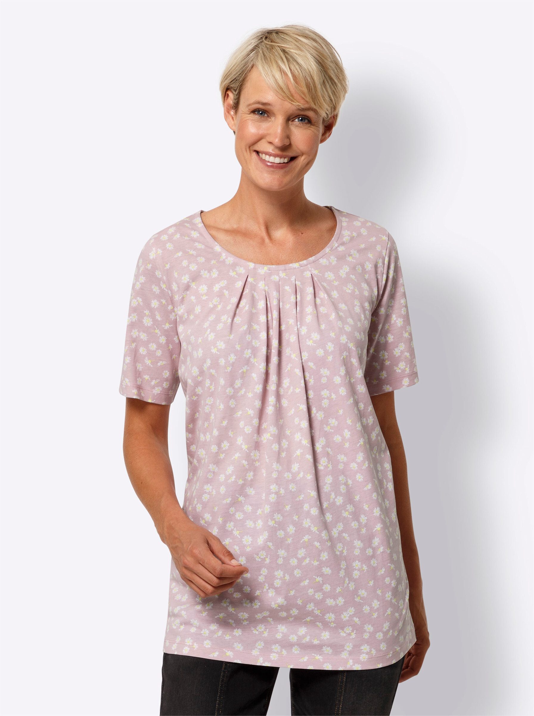 Sieh an! T-Shirt Longshirt Kurzarm günstig online kaufen