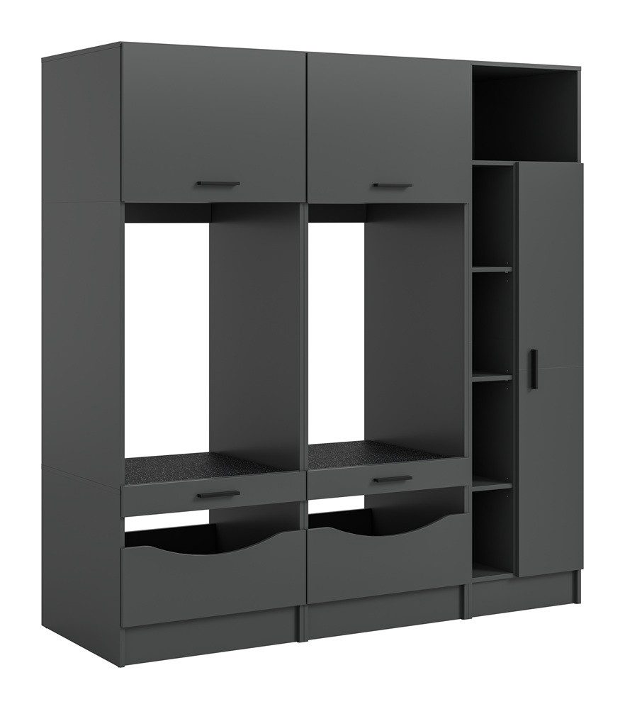 xonox.home Badmöbel-Set Waschmaschinenumbau Set Free 3, anthrazit, 3-teilig günstig online kaufen