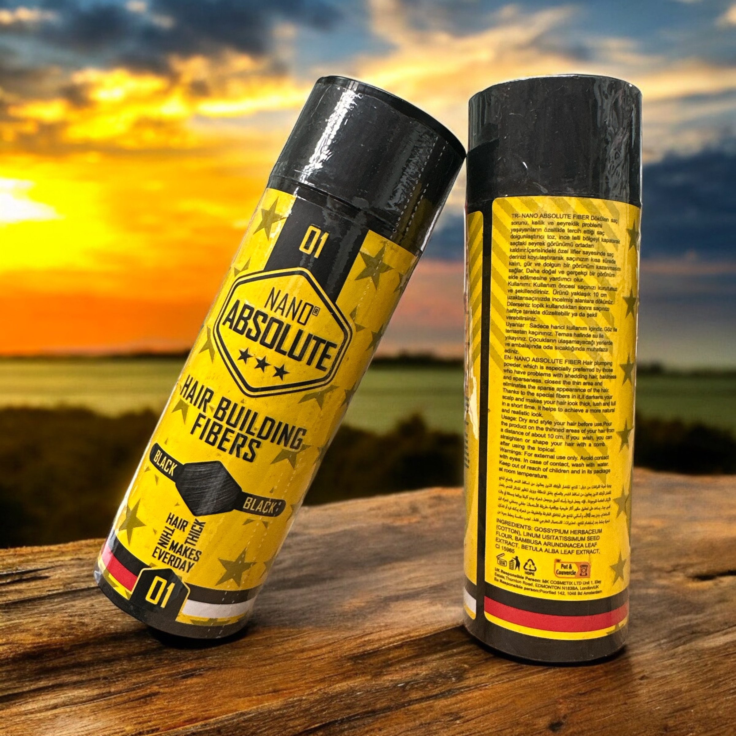 Nano Absolute Haarpuder Hair Building Fibers Haarpuder Topik 27g Black