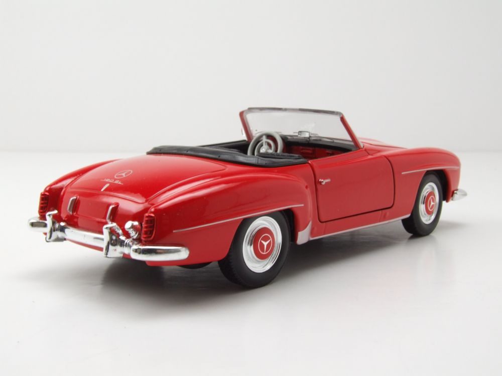 Welly Modellauto Mercedes 190 SL W121 1955 rot, Maßstab 1:24