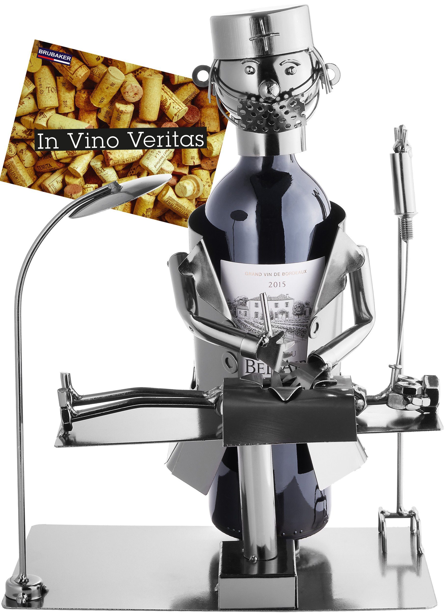 BRUBAKER Weinflaschenhalter Chirurg Flaschenhalter Weinhalter, (inklusive G günstig online kaufen