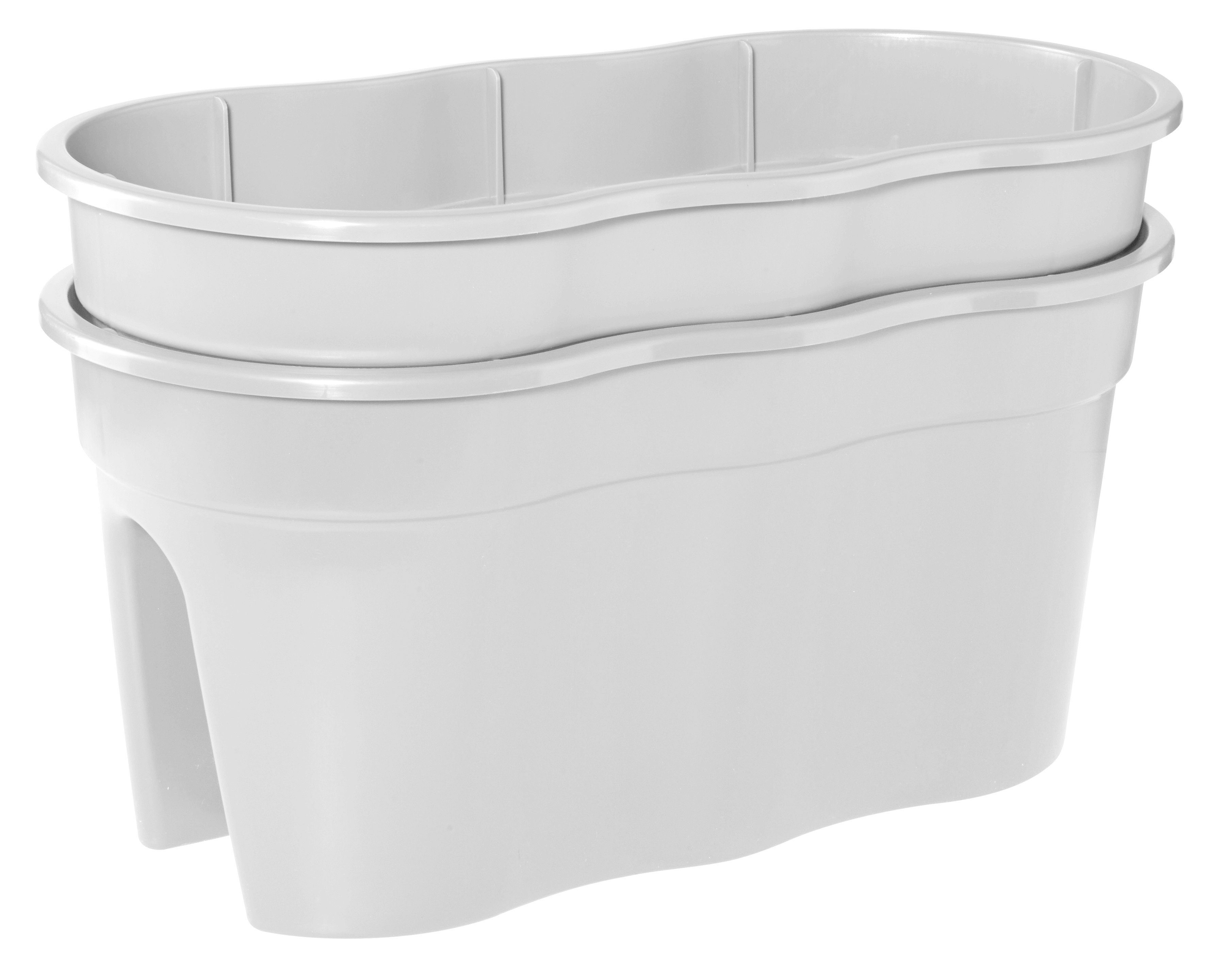 KHW Balkonkasten Flowerclip XXL (Set, 2 St), BxTxH: 57,5x27,7x27 cm