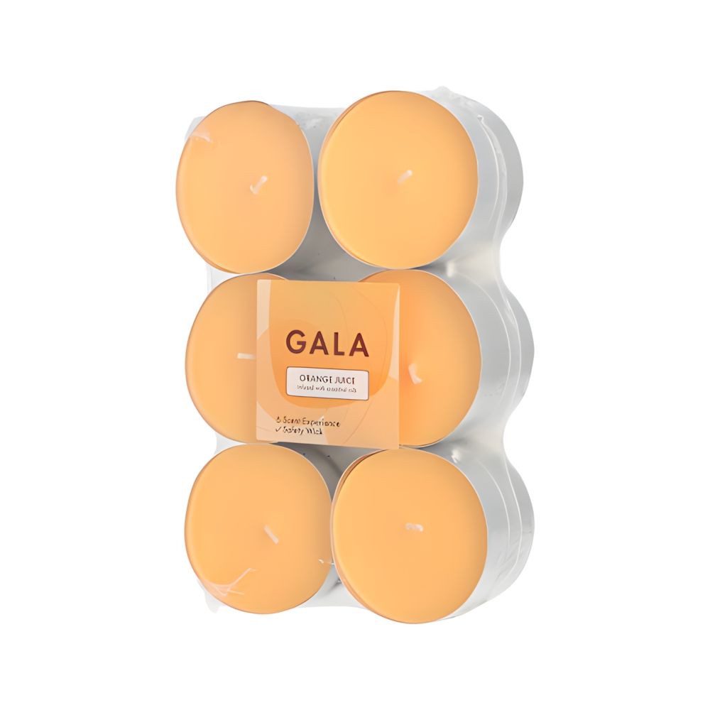 GALA-Kerzen GmbH Duftkerze GALA Maxi Duftlichte Ø 58 mm, 24 mm orange - Orange 12 Stk