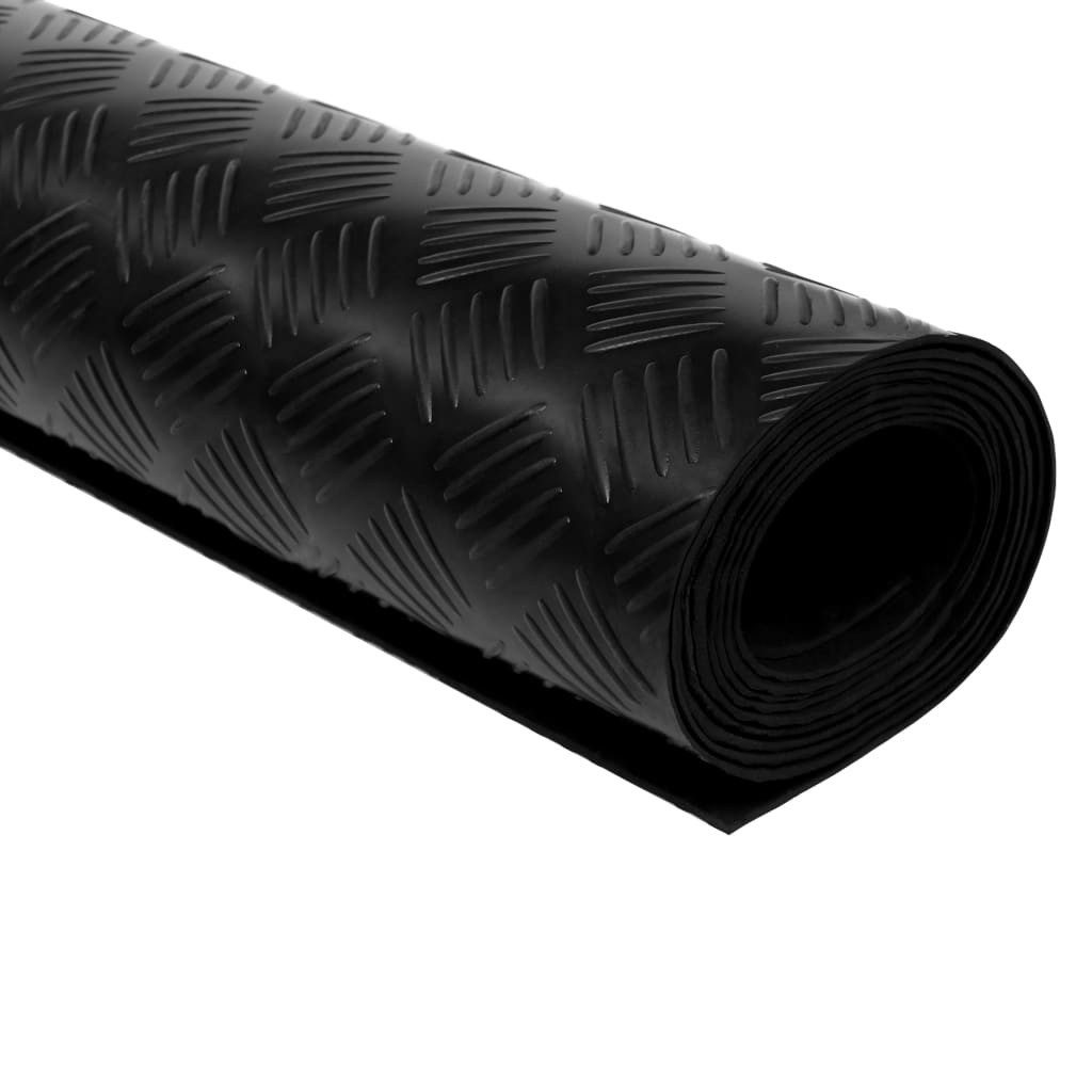 vidaXL Bodenmatte, Bodenschutzmatte Rutschfest Gummi 1,5x4 m 3 mm Karo