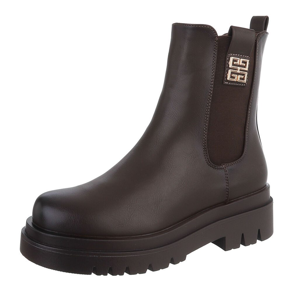 Ital-Design Elegante Chelsea Boots mit komfortabler Sohle für Damen Plateau günstig online kaufen
