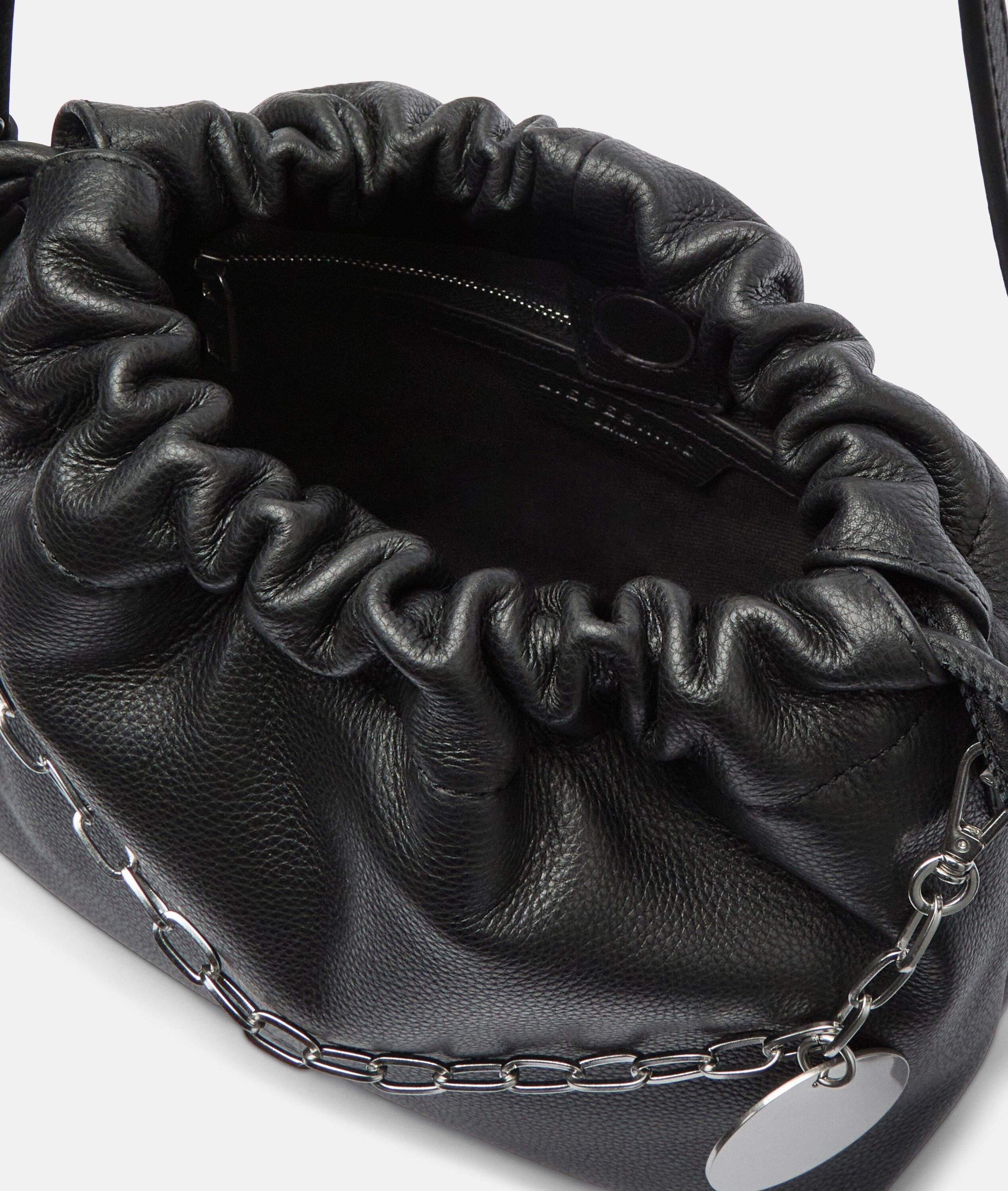 Liebeskind Berlin Schultertasche Lya II Hobo S, Handliche Beuteltasche aus Rindsleder